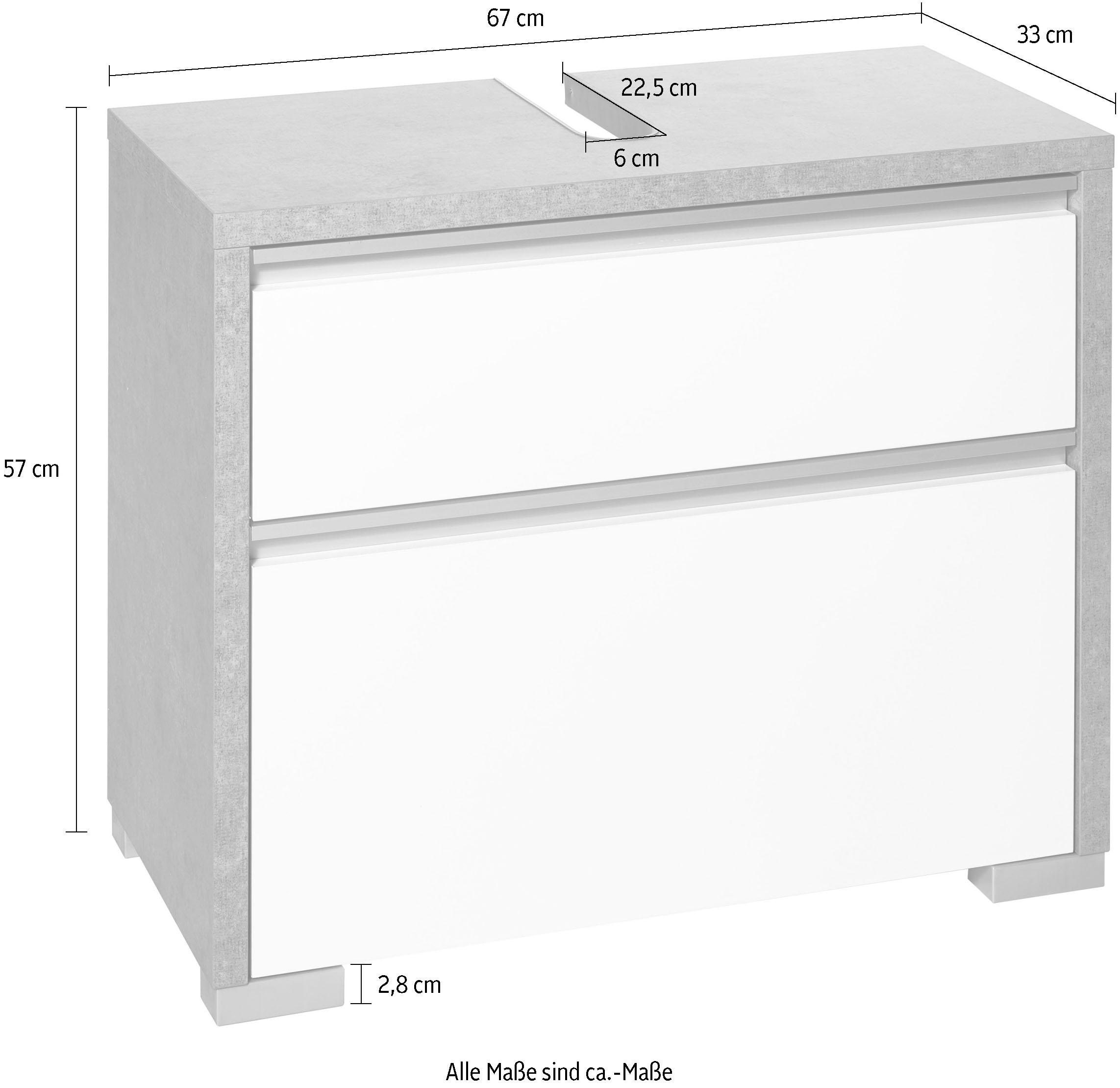 Schildmeyer Waschbeckenunterschrank »Bello« Breite 67 cm