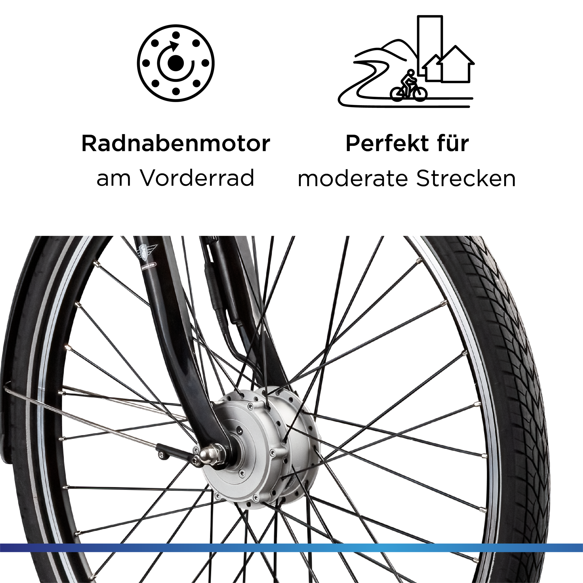 Zündapp »Z517« 7 Gang Nabenschaltung Frontmotor 250 W E Bike Damenfahrrad 28 Zoll 155 - 190 cm mit 7 Gang Nabenschaltung