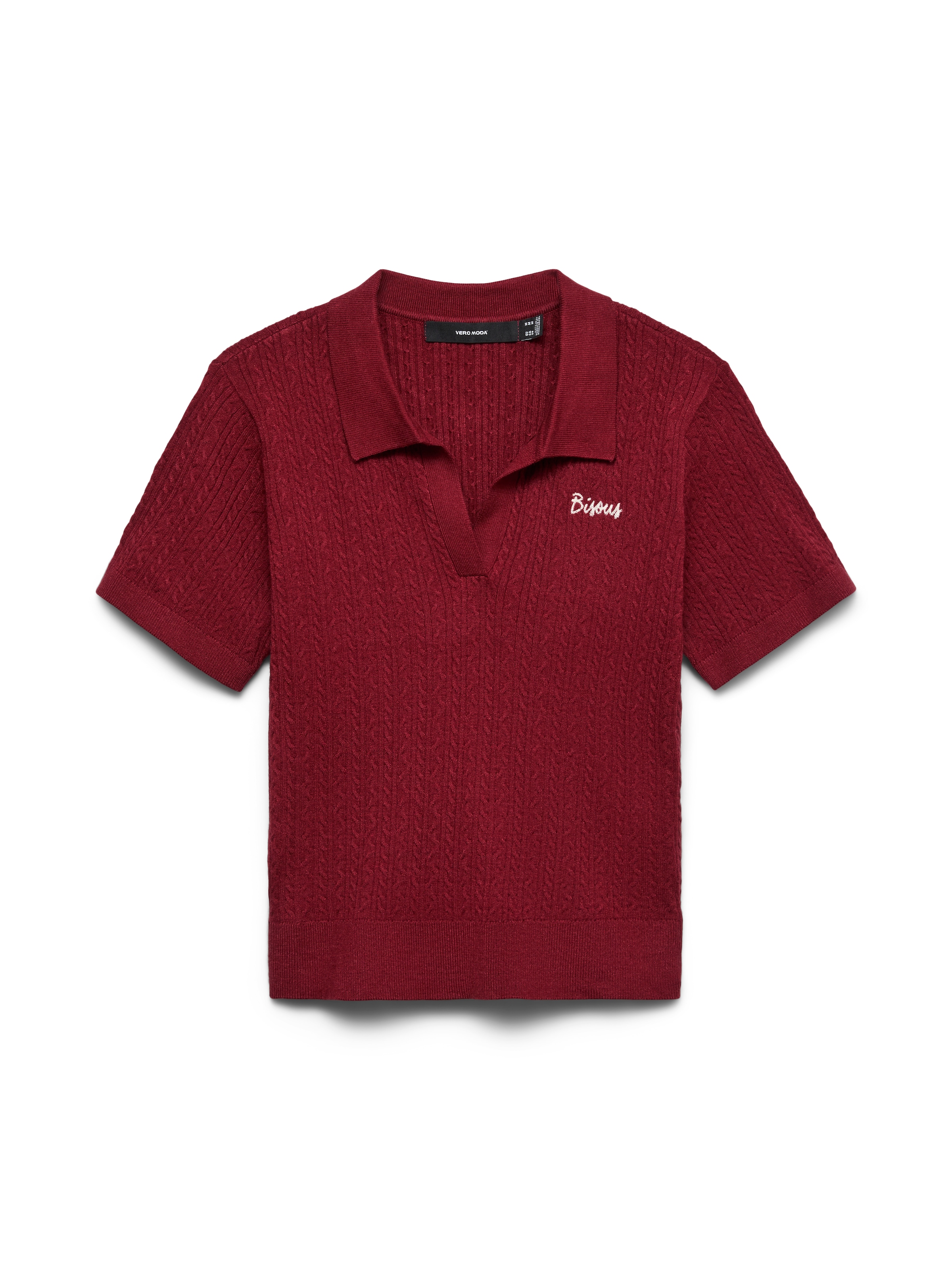 Vero Moda Polokragenpullover »VMGOLD CABLE SS POLONECK PULLOVER« Viskosemischung, regular fit