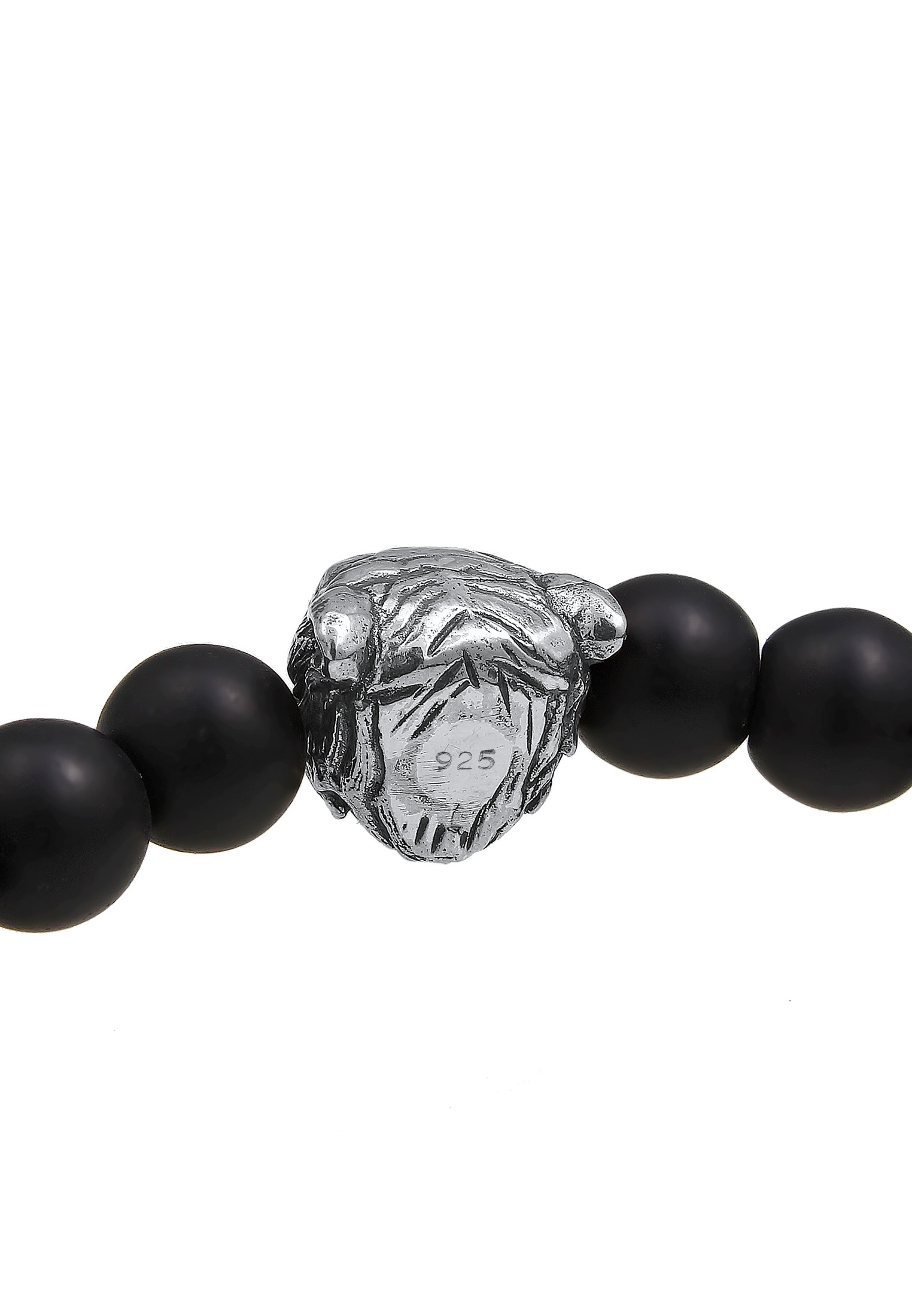 Kuzzoi Armkette »Armband Herren Tiger Onyx Schwarz 925 Sterling Silber«