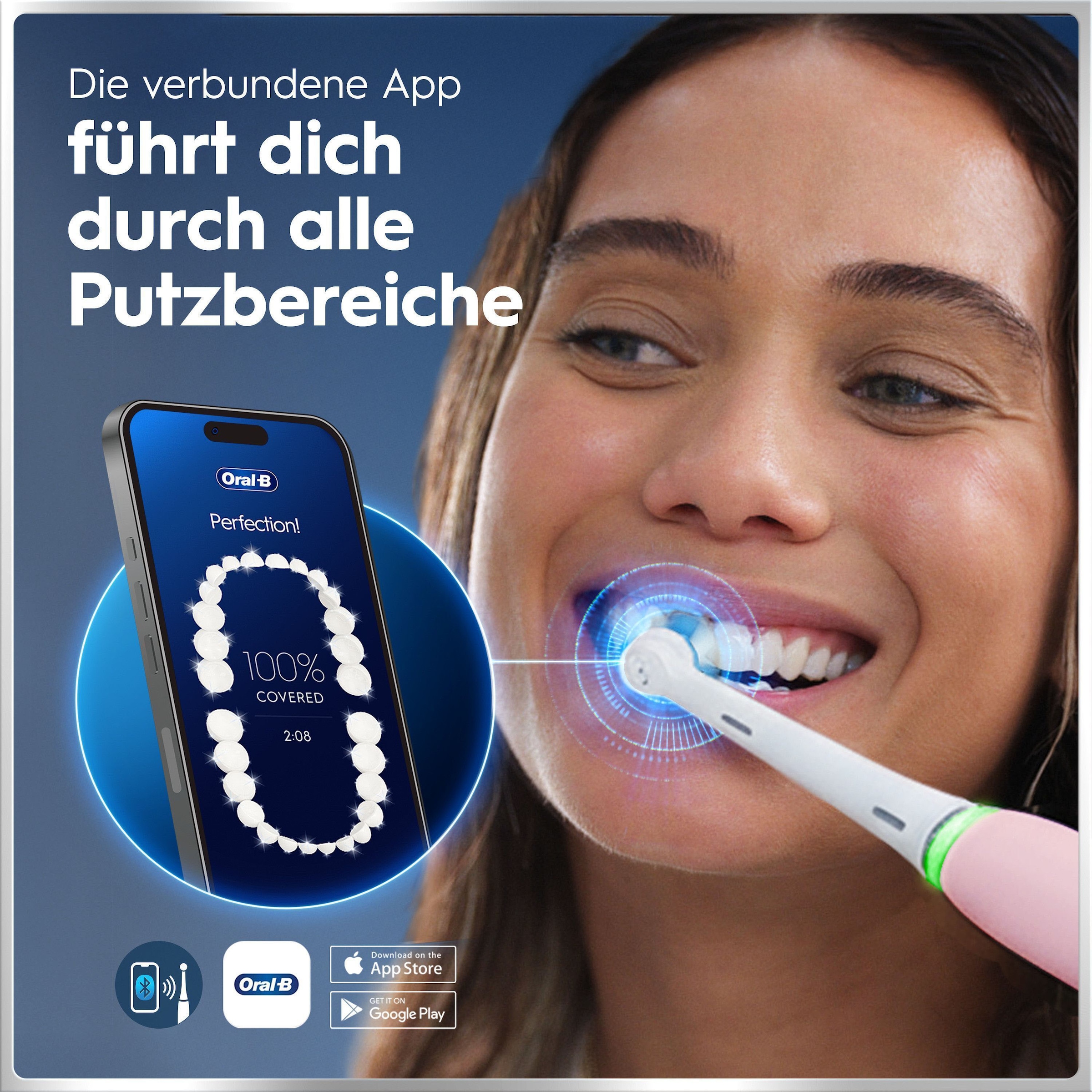 Oral-B Elektrische Zahnbürste »iO Series 6 N« 2 Stk. Aufsteckbürsten Magnet-Technologie, Display & Reiseetui