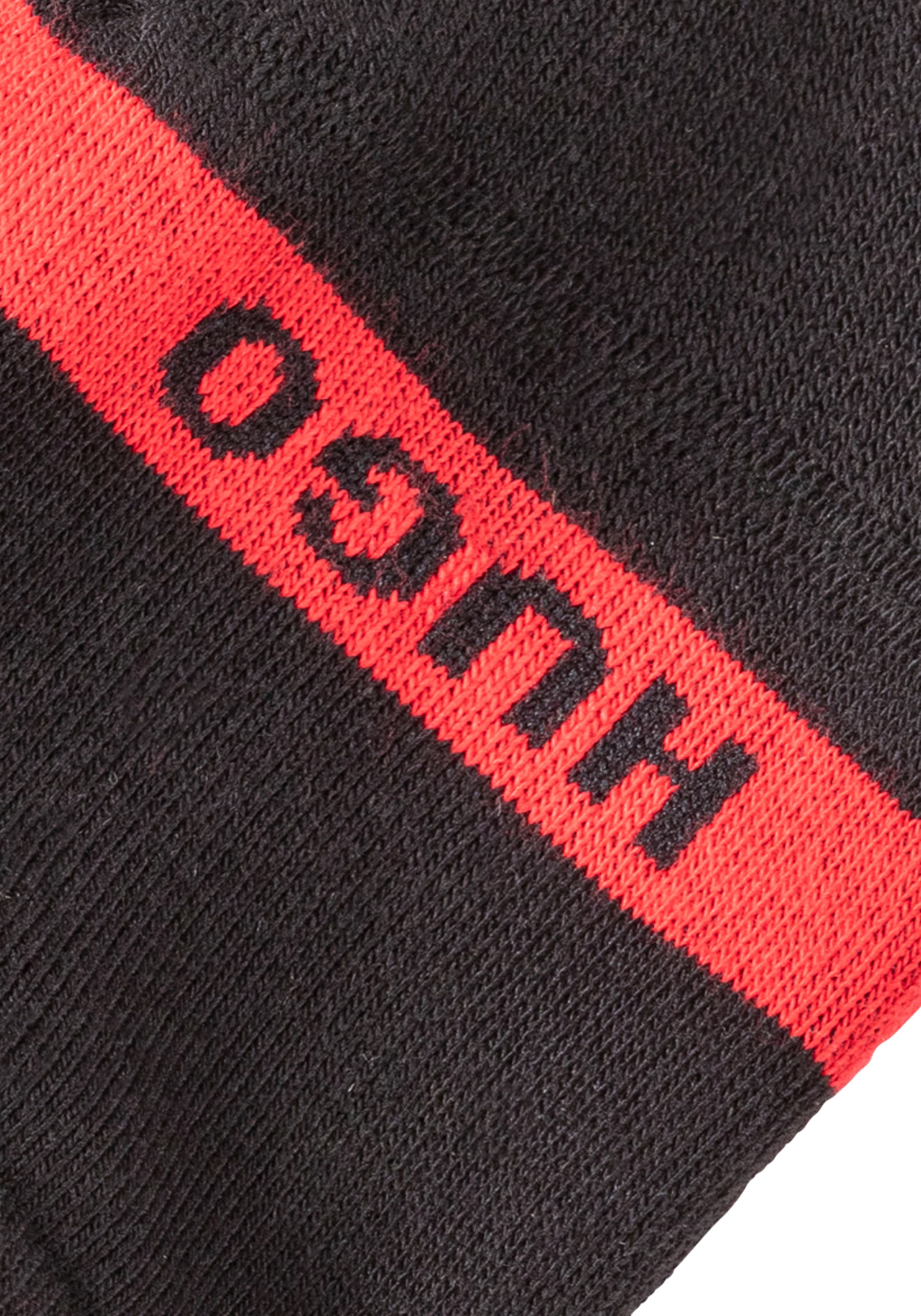 HUGO Underwear Businesssocken »3P LC PLUSH TAPE CC«, (Packung, 3 Paar, 3er), mit HUGO Logostickerei auf rotem Farbstreifen