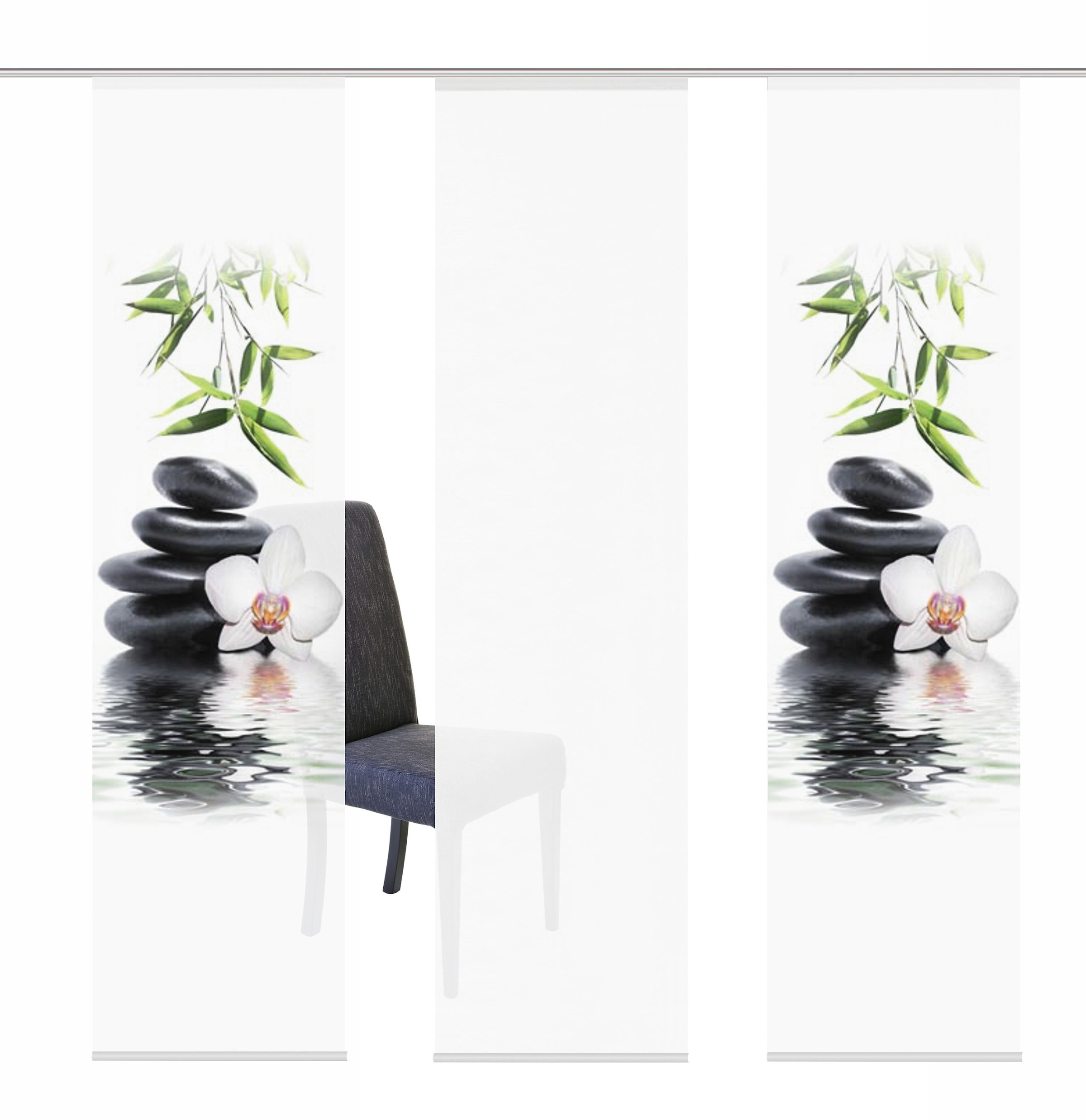 HOME WOHNIDEEN Schiebegardine »RUSKIN« Klettband 3 Stk. tlg. HxB: 245x60, inkl. Befestigungszubehör