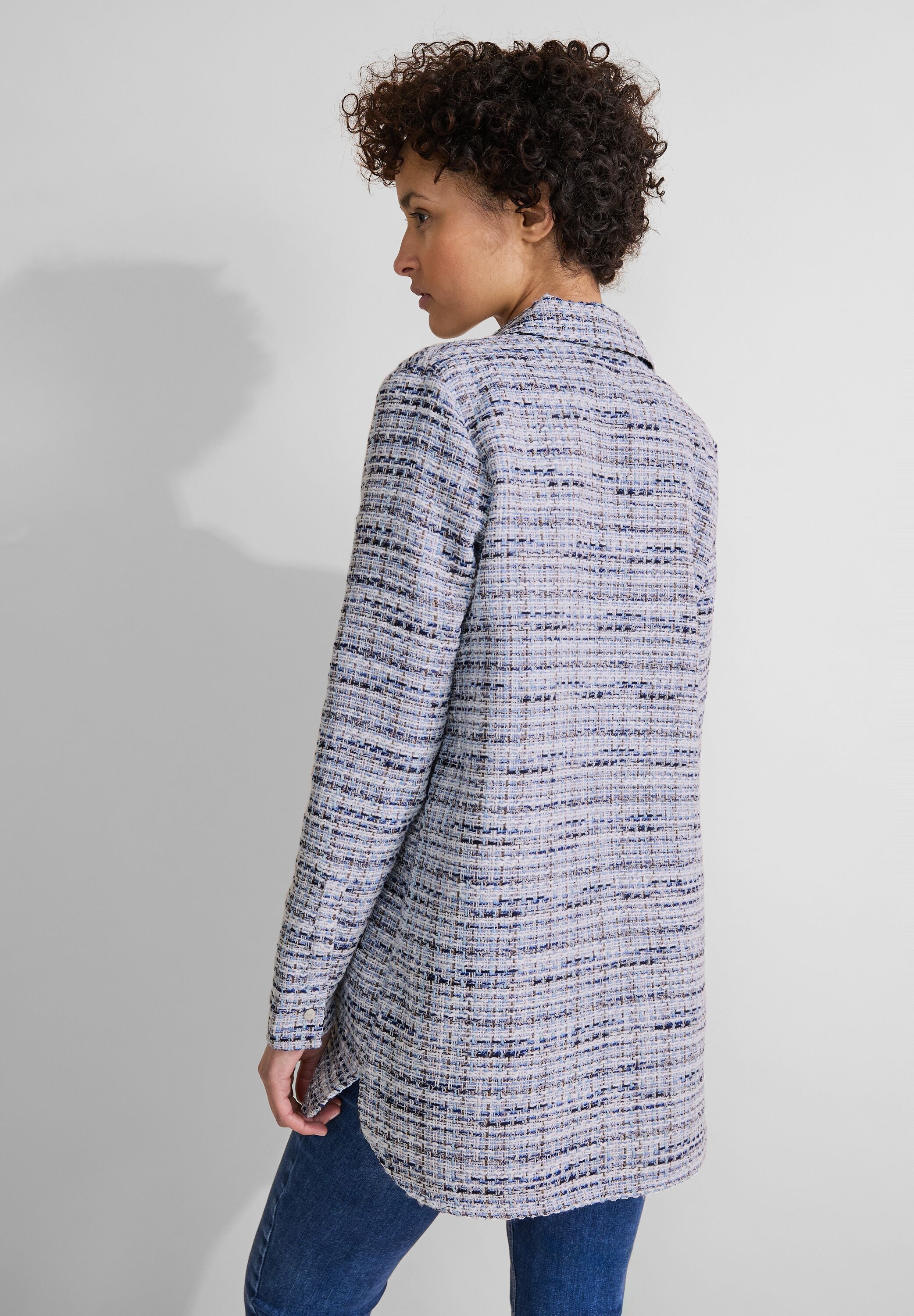 STREET ONE Longblazer, in mehrfarbiger Bouclé-Optik
