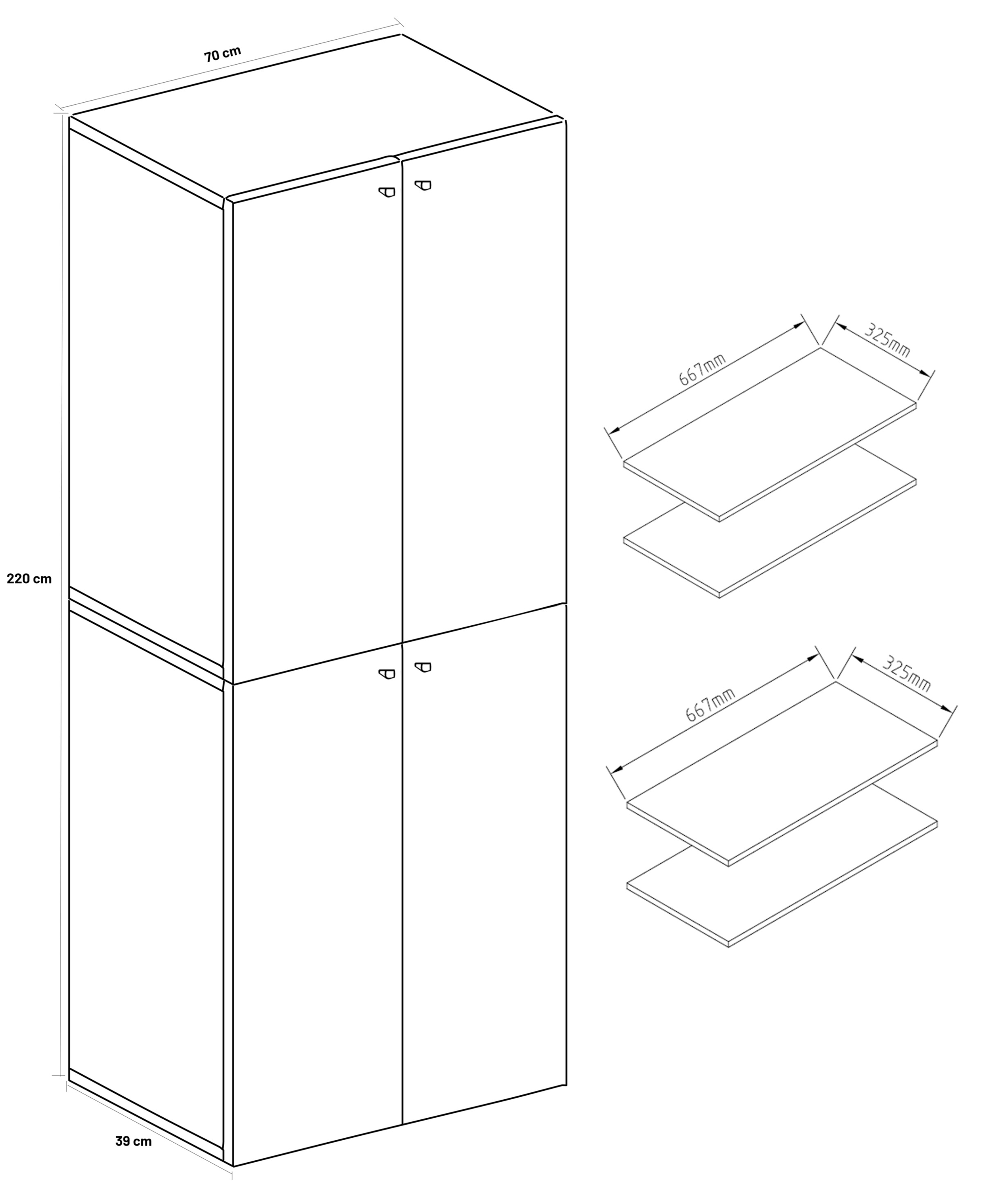 VCM Schuhschrank »VCM XL Holz Großer Schuhschrank Schuhregal Groß Stiefel Dielenmöbel Lona 10 Fächer Drehtüren«, (1 St.)