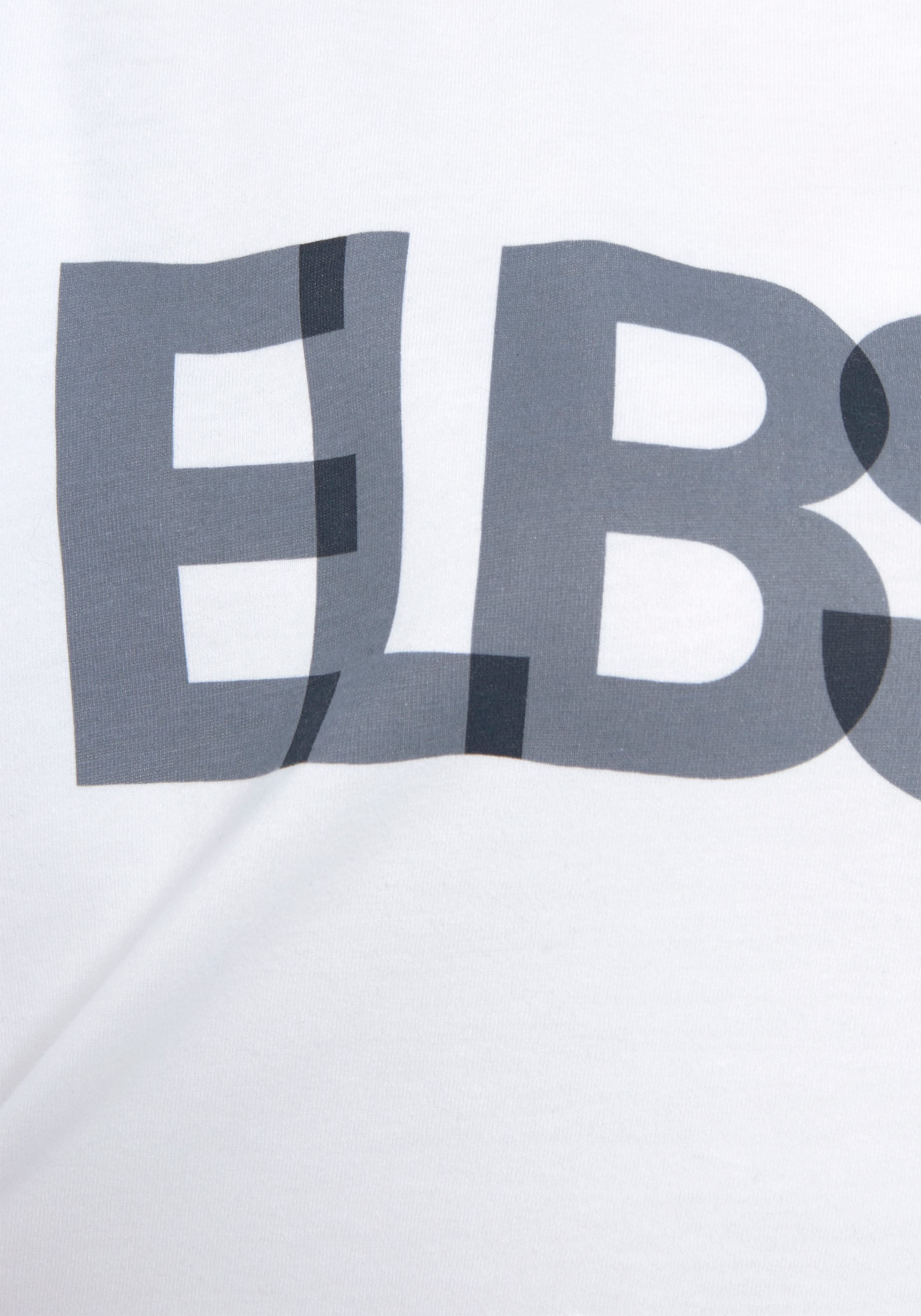 Elbsand 3/4-Arm-Shirt, mit Logodruck, Baumwoll-Mix, lockere Passform