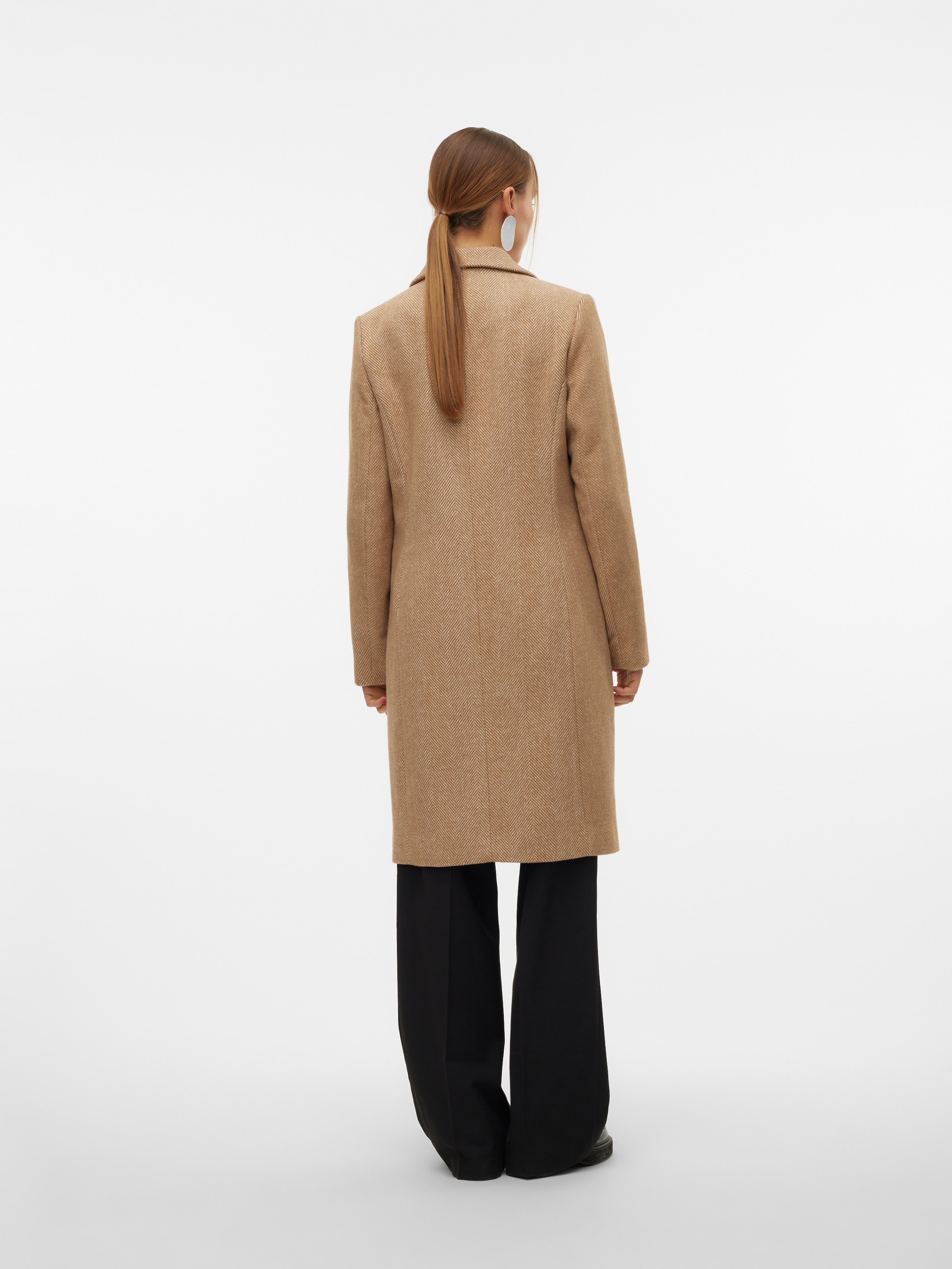 Vero Moda Langmantel »VMBLAZA HERINGBONE LONG WOOL COAT GA BOO«