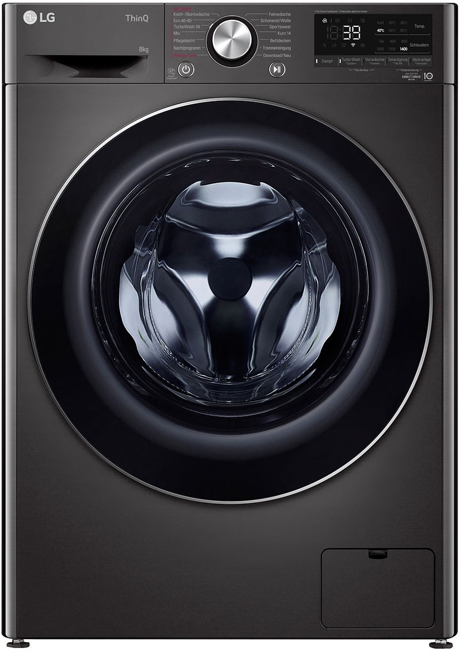 LG Waschmaschine »F4WV708P2BA«, 8 kg, 1400 U/min, TurboWash® - Waschen in nur 39 Minuten