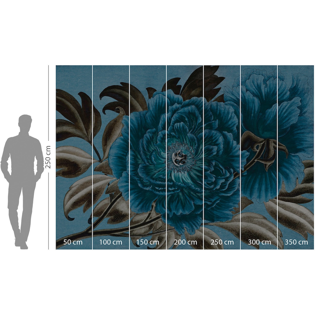 Komar Fototapete »Royal Peony«, Wald-floral, Größe: 350 x 250 cm (Breite x Höhe), Deutsches Qualitätsvlies (150 g/m²)