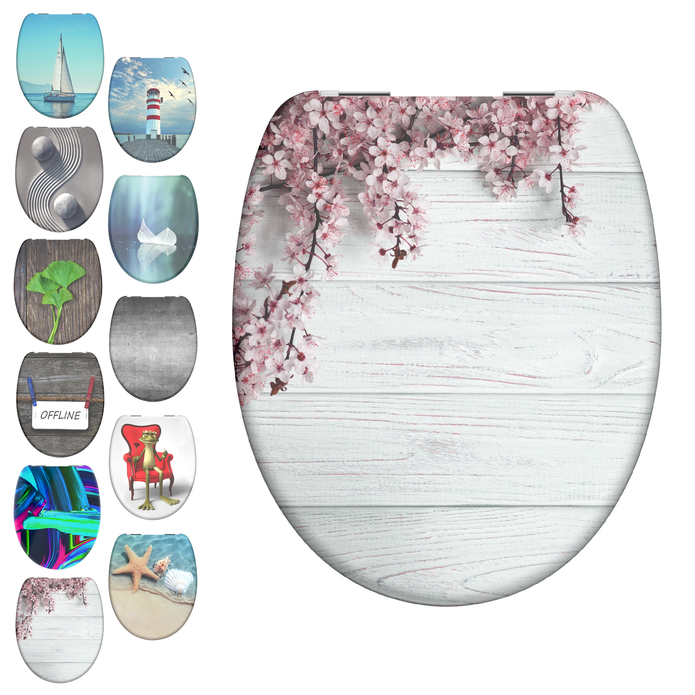 SCHÜTTE Siège de Toilette avec Fermeture en Douceur FLOWERS & WOOD Cuvette