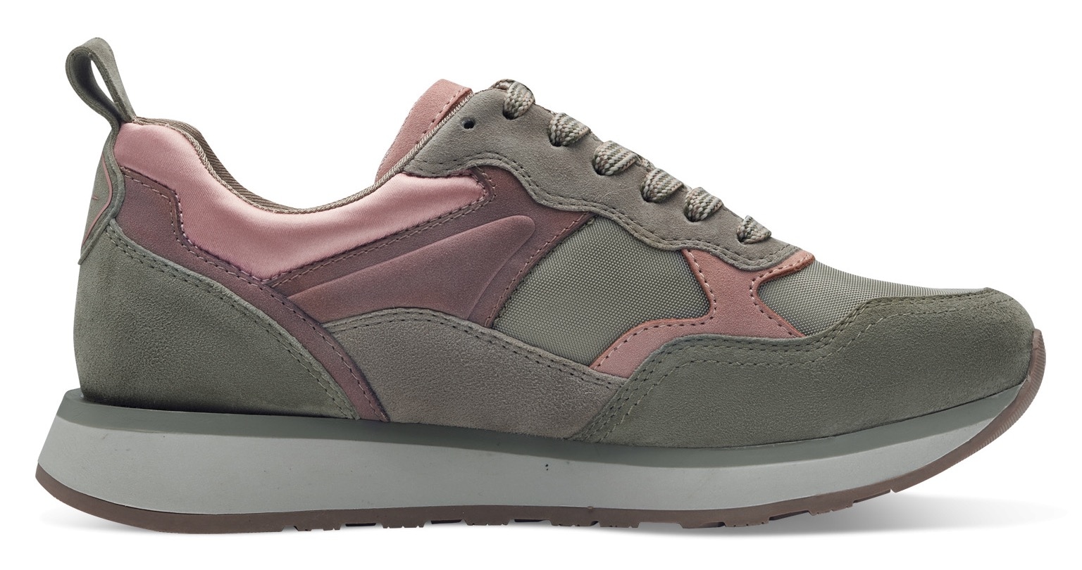 Tamaris Keilsneaker, Freizeitschuh, Halbschuh, Schnürschuh mit Kontrastbesätzen