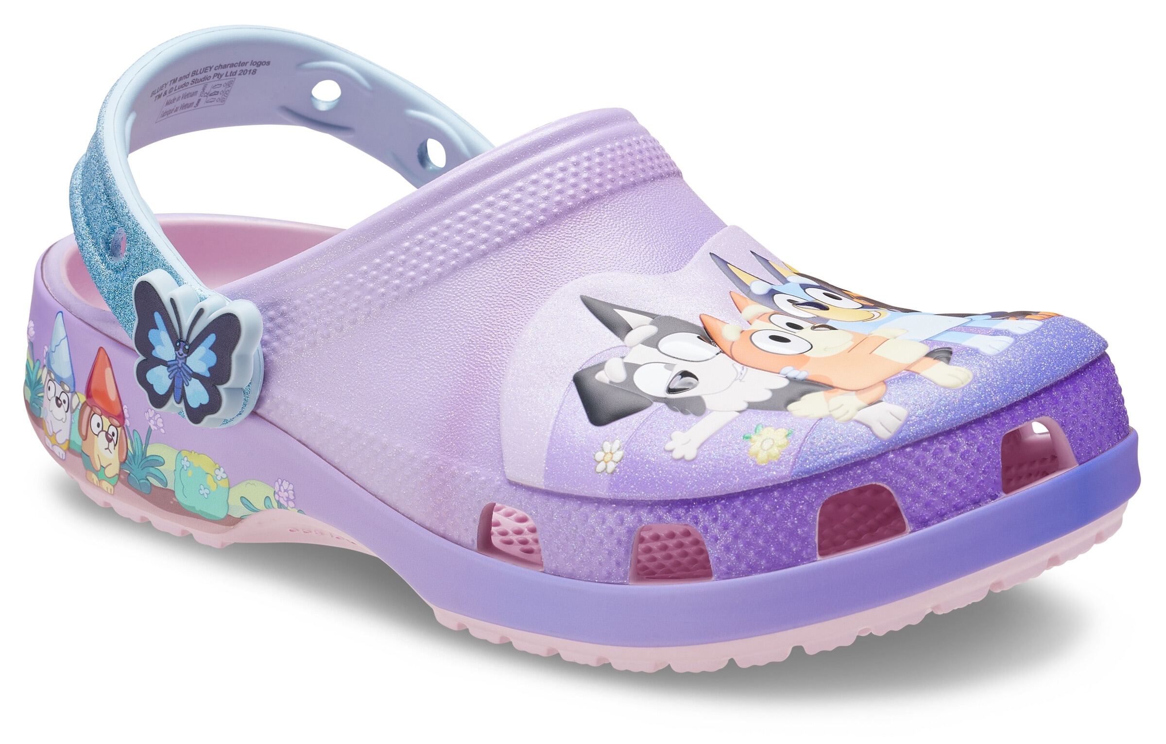 Crocs Clog »Bluey Multi Pink Classic«  Strandschuh, Sommerschuh, Hausschuh mit süßen Tiermotiven