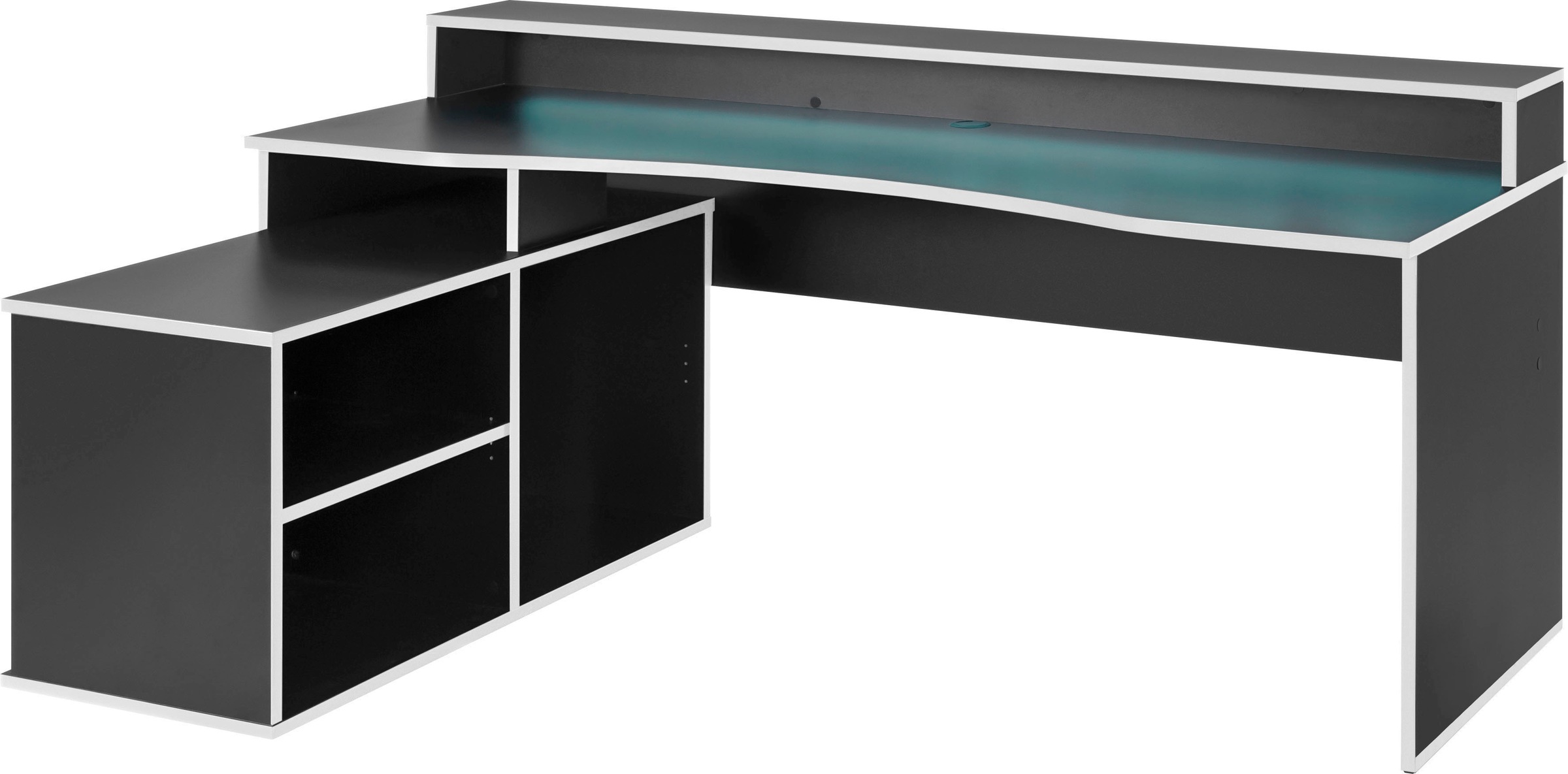FORTE Gamingtisch »Tezaur«, mit RGB-Beleuchtung | cm, und Ecktisch Breite 200 UNIVERSAL kaufen Halterungen