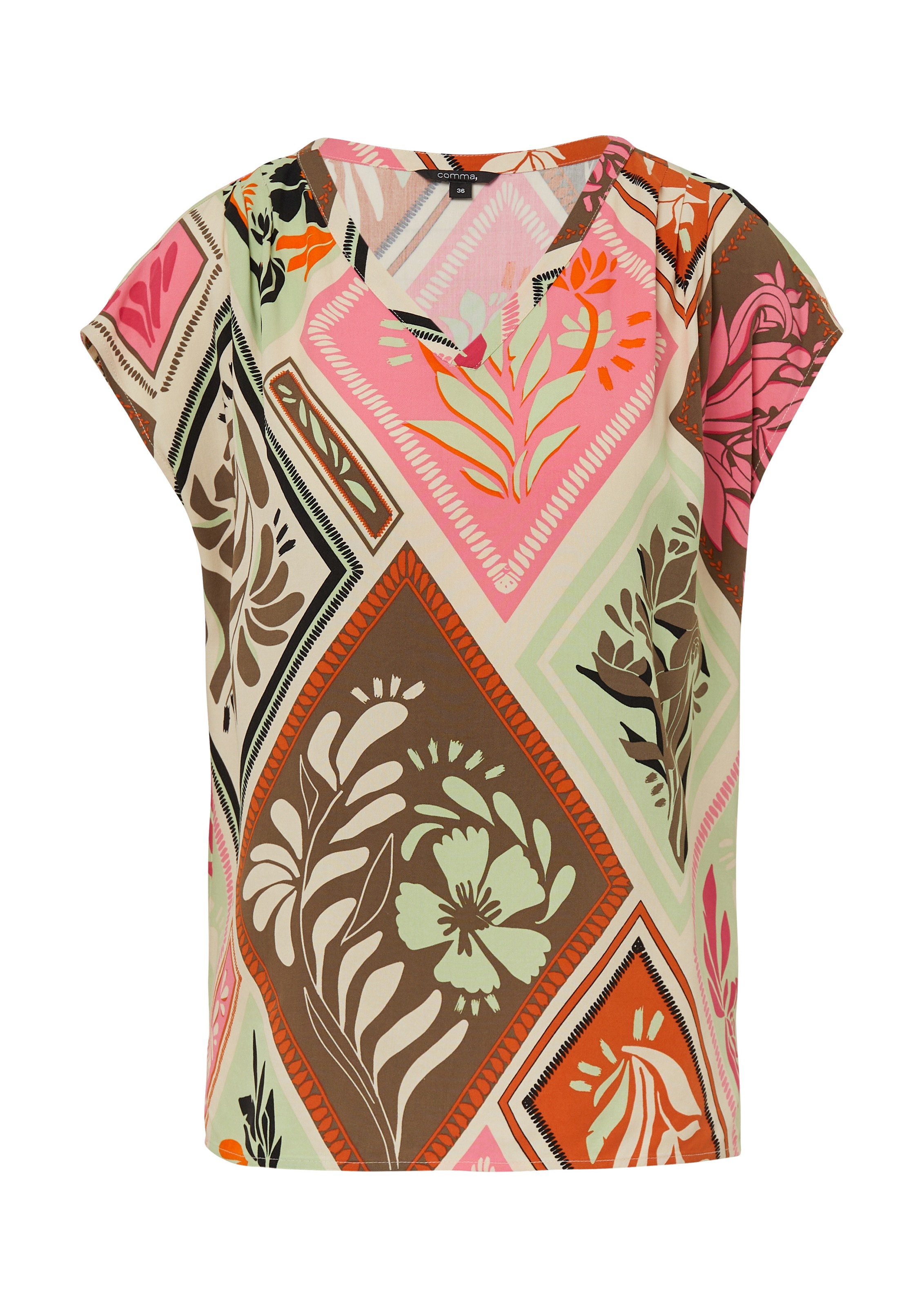 Comma Shirtbluse mit All-Over Print