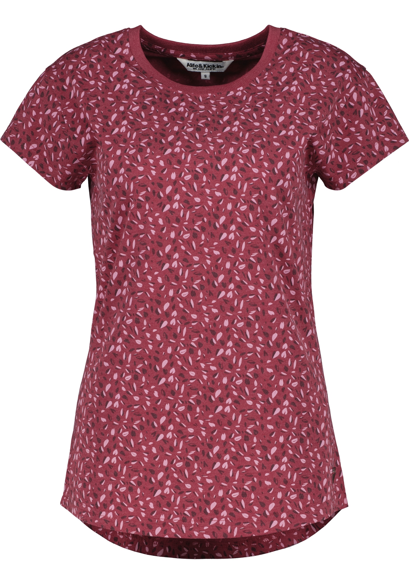 Alife & Kickin Rundhalsshirt »FelinaAK B« modisches Basic-Shirt mit Rundhals-Ausschnitt, rundem Saum und allover