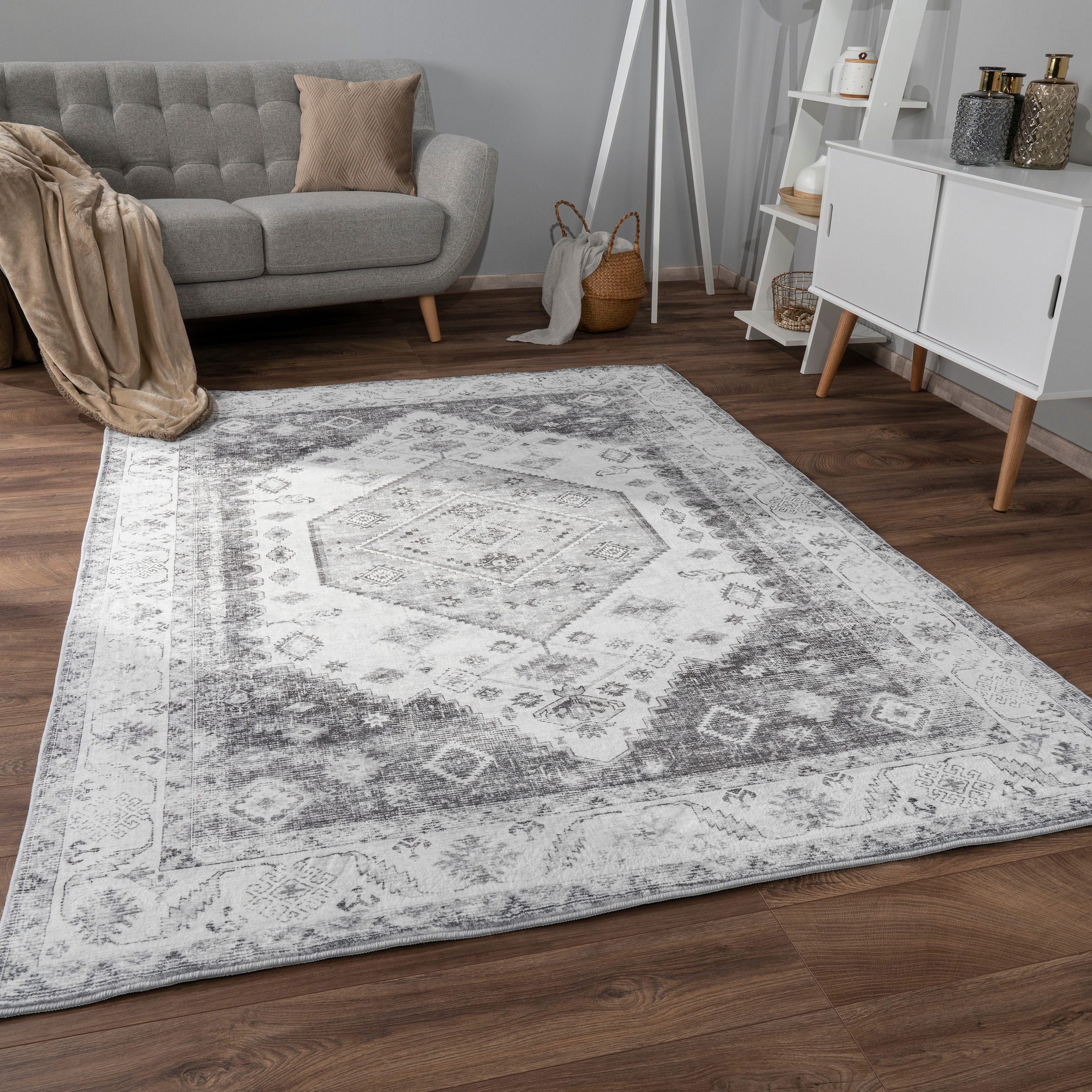 Paco Home Teppich »Cambridge 463«, rechteckig, 12 mm Höhe, Kurzflor, orientalisches Muster, Vintage Design
