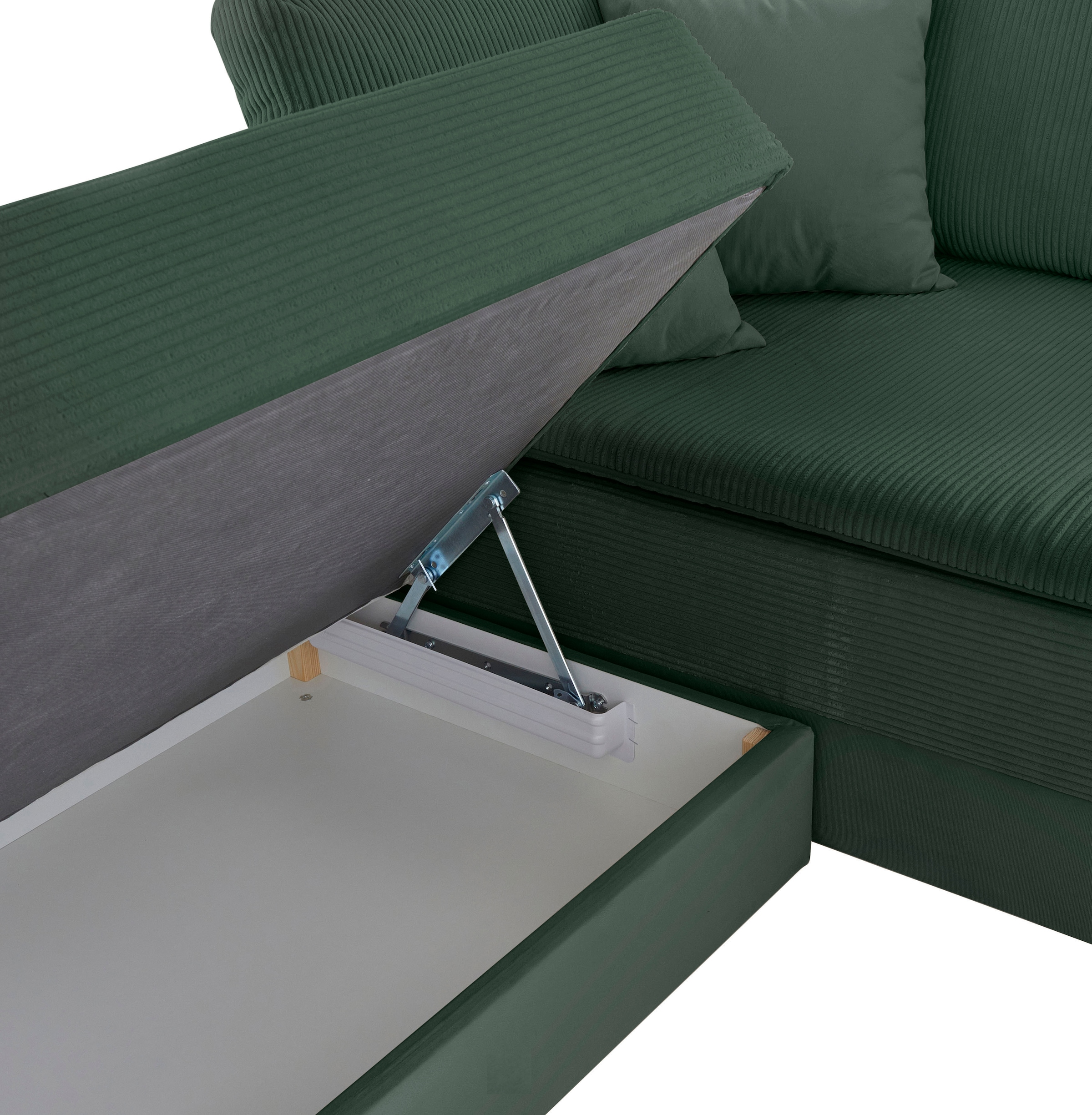 INOSIGN Ecksofa »Night & Day L-Form mit Dauer-Schlaffunktion mit Armlehne«, mit Boxspring-Bettfunktion 180x200 cm und Bettkasten, Dauerschläfer!