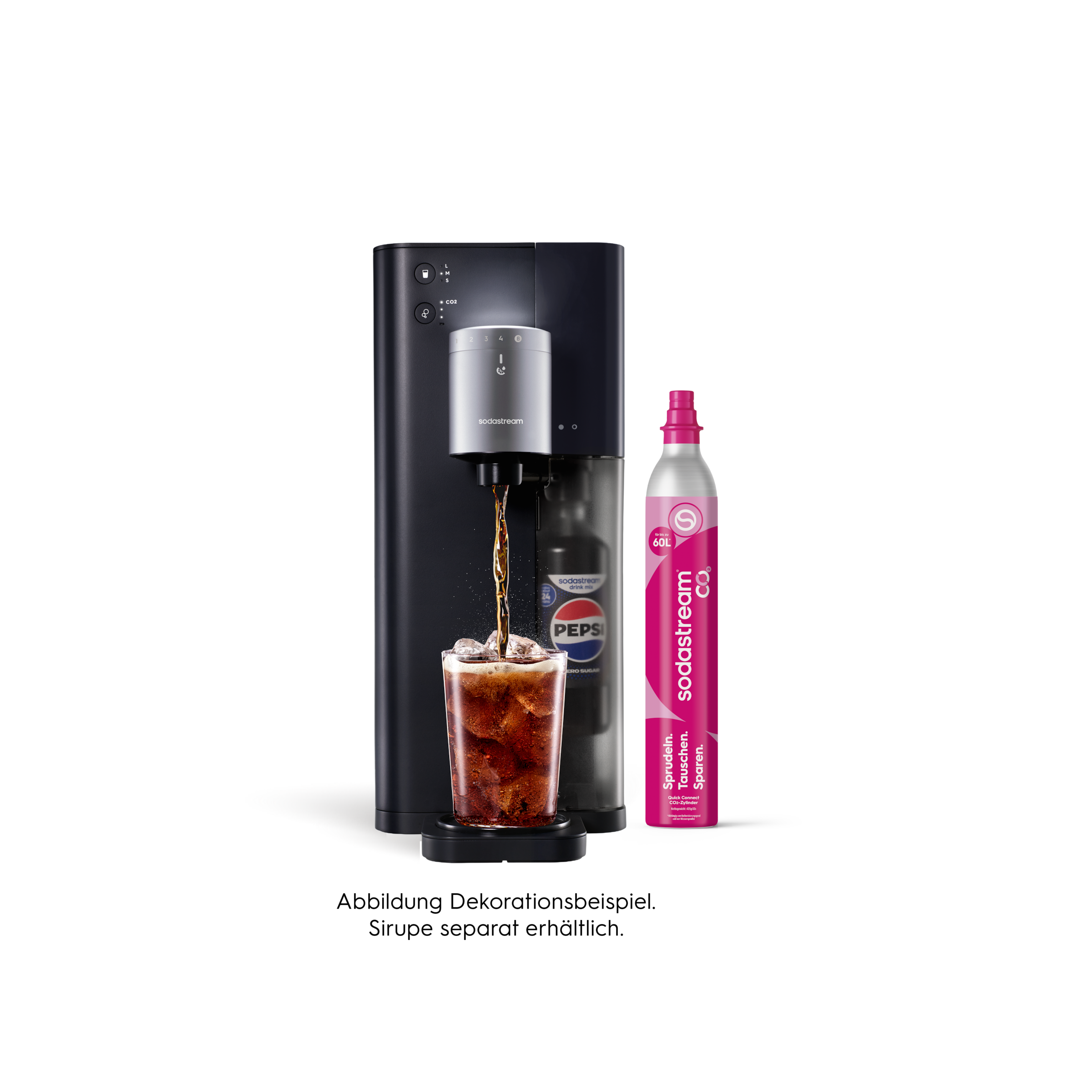 SodaStream Wassersprudler »Ultimate Multi-Drink Wassersprudler, Standard Pack« Für Wasser und weitere Getränke, 2 Flavor-Kappen inklusive