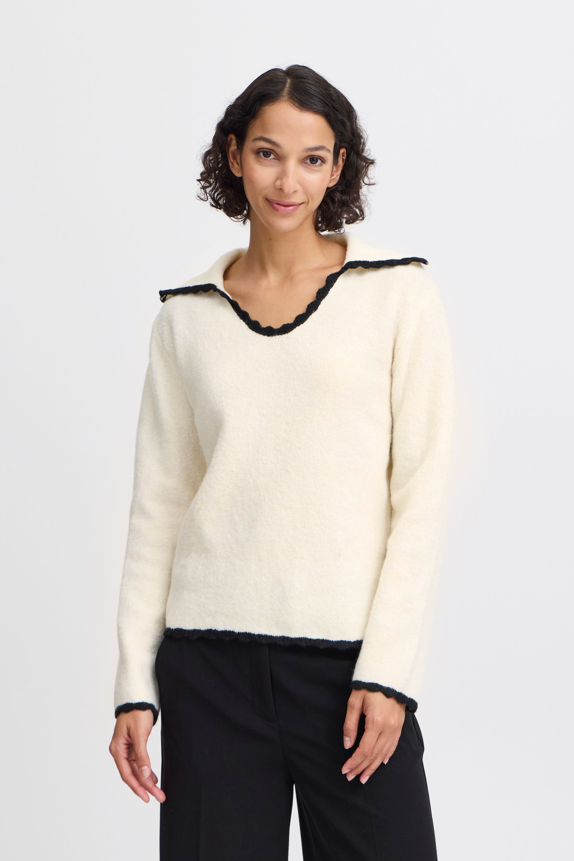 b.young Strickpullover »Strickpullover BYNINNA W. COLLAR -«