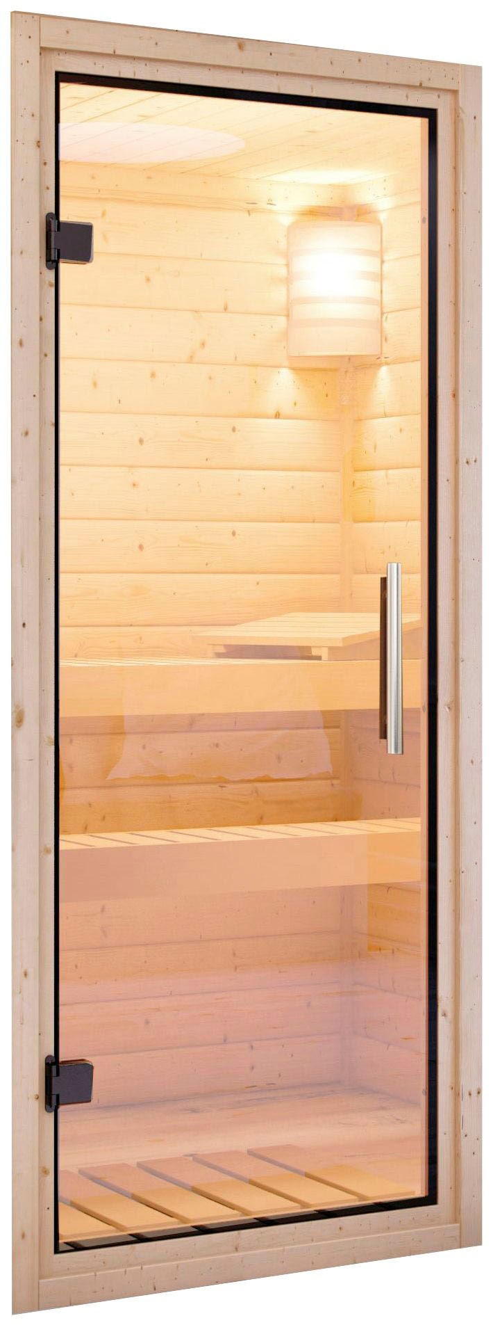 Karibu Sauna »Clara« Set,  Ofen 9 kW integr. Strg