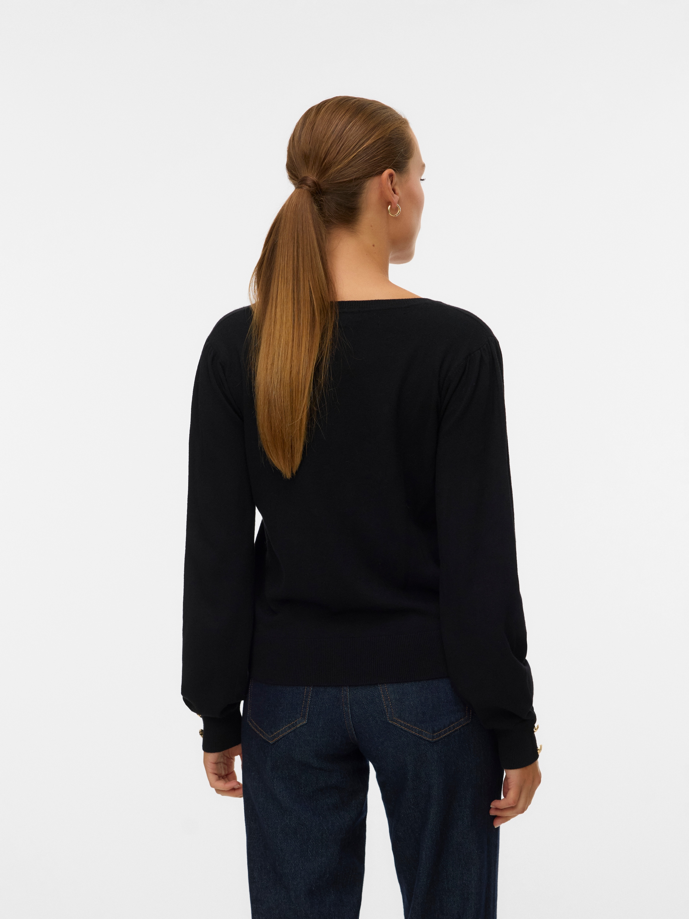 Vero Moda V-Ausschnitt-Pullover »VMHOLLYKARIS LS V-NECK PULLOVER GA BOO«