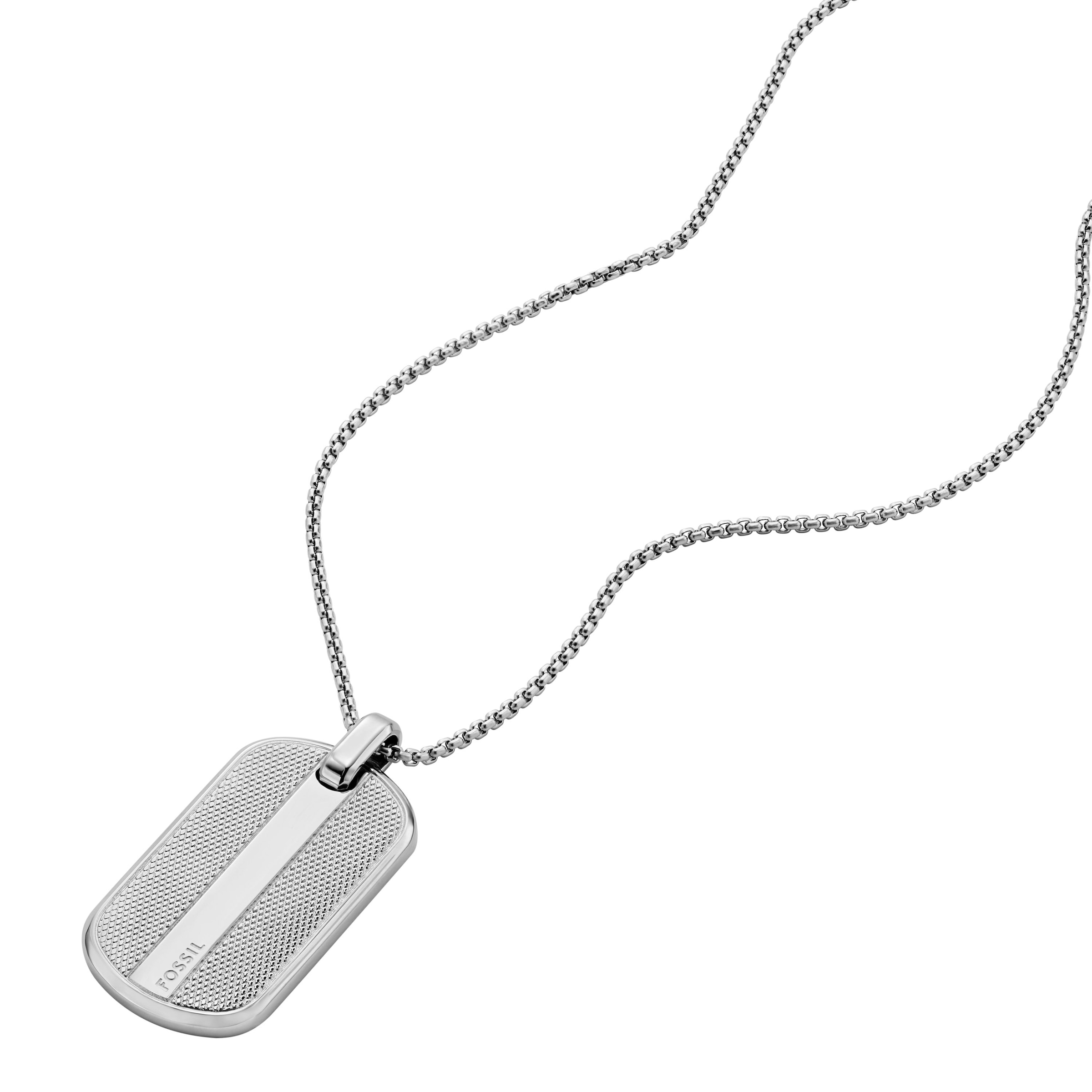 Fossil Kette mit Anhänger »Schmuck Geschenk Edelstahl KNOX, JF04882040«