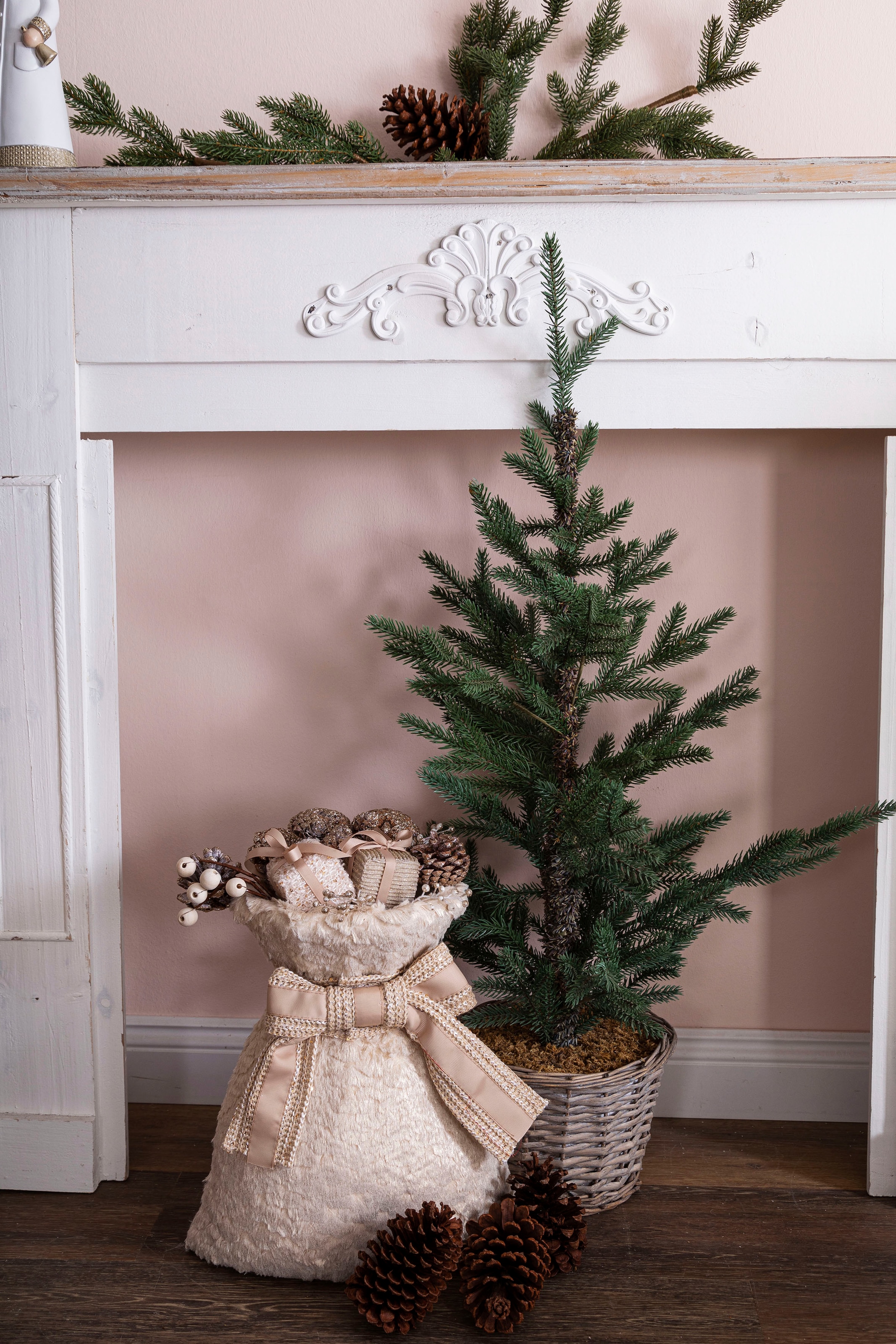 Myflair & »Deko-Geschenksack bequem Accessoires Weihnachtsfigur ca. Höhe cm Möbel Weihnachtsdeko, 45 kaufen mit Tannenzapfen«,