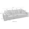 Jockenhöfer Gruppe Big-Sofa, mit schwebender Optik und künstlerischer Raffung an der vorderen Kante