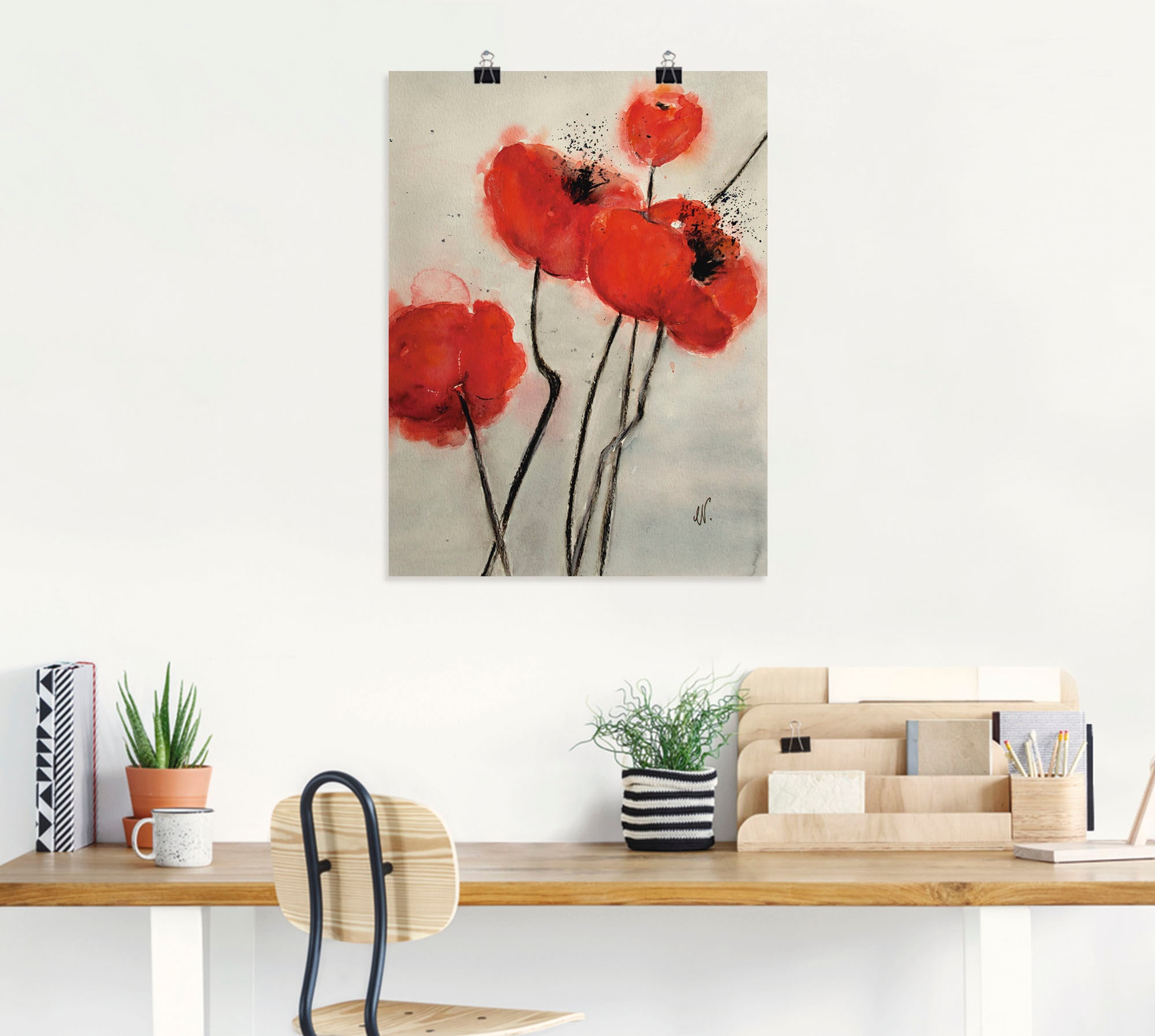 Artland Wandbild »Roter Mohn« Blumen 1 Stk. tlg. als Leinwandbild, Poster in verschied. Größen