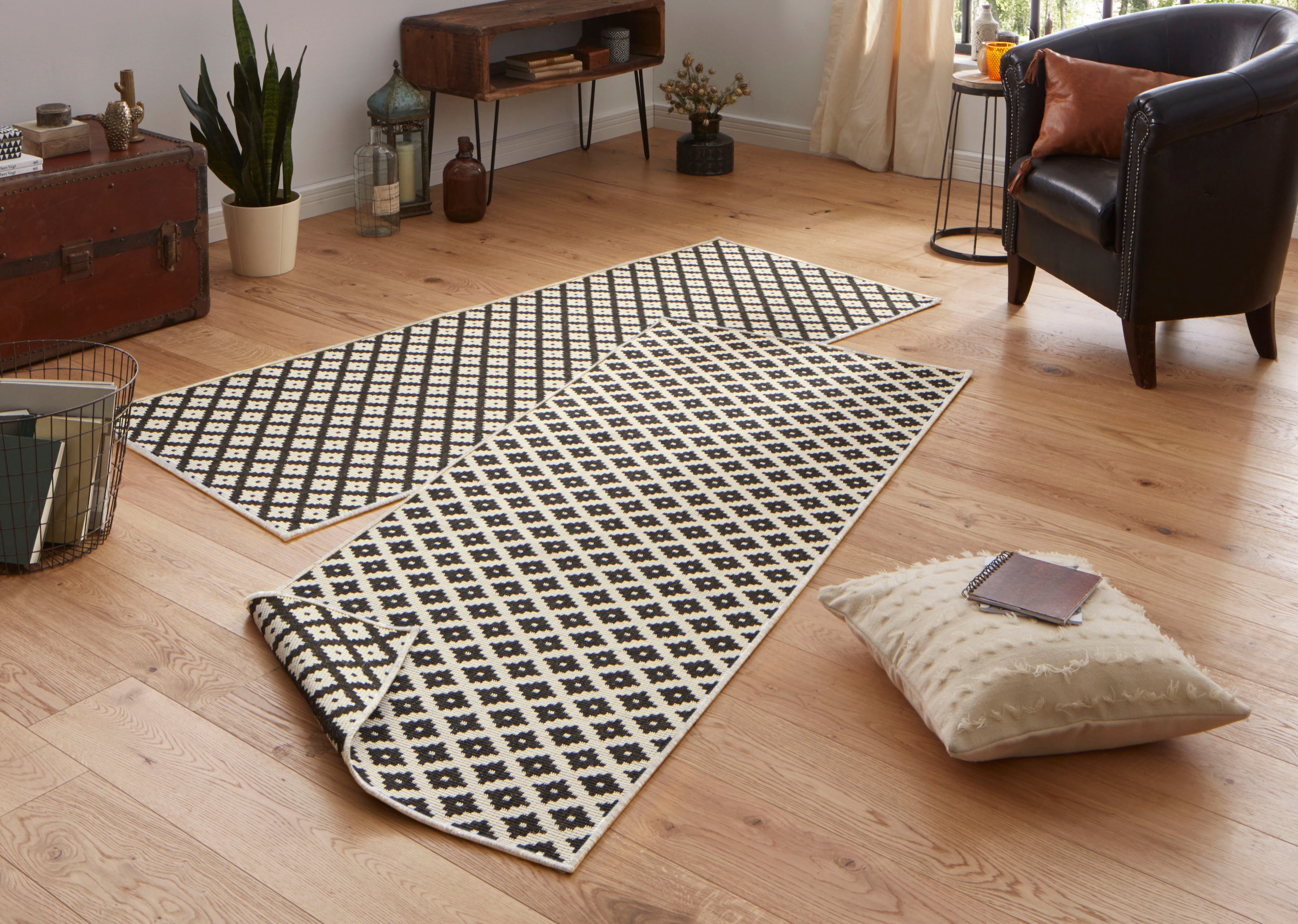 NORTHRUGS Läufer »Nizza«, rechteckig, In-& Outdoor, Wetterfest, Balkon, Garten, Wohnzimmer, Wasserfest