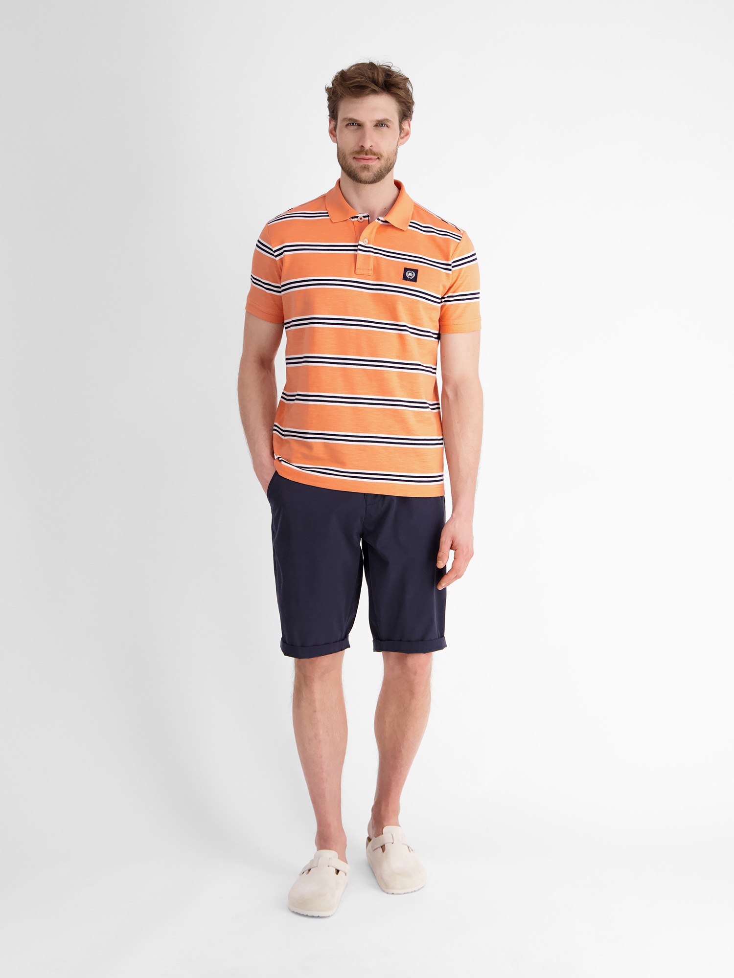 LERROS Poloshirt »LERROS Herren Poloshirt in Rugby-Optik«