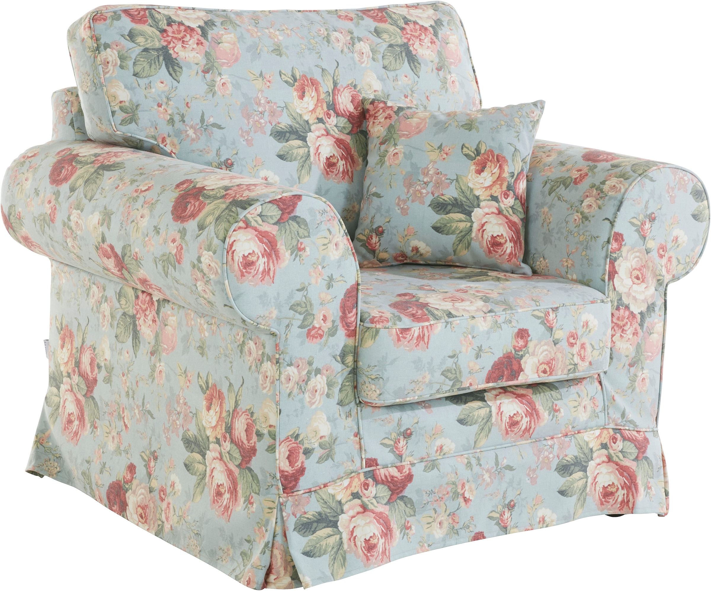 Home affaire Sessel »Shadmoor«, Hussenoptik, in uni oder mit Blumendruck, passend zur Shadmoor-Serie