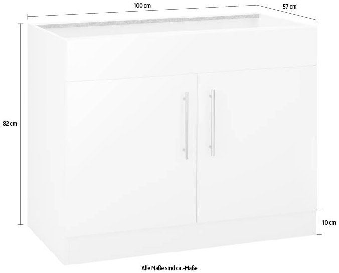 wiho Küchen Spülenschrank »Cali«, 100 cm breit, ohne Arbeitsplatte