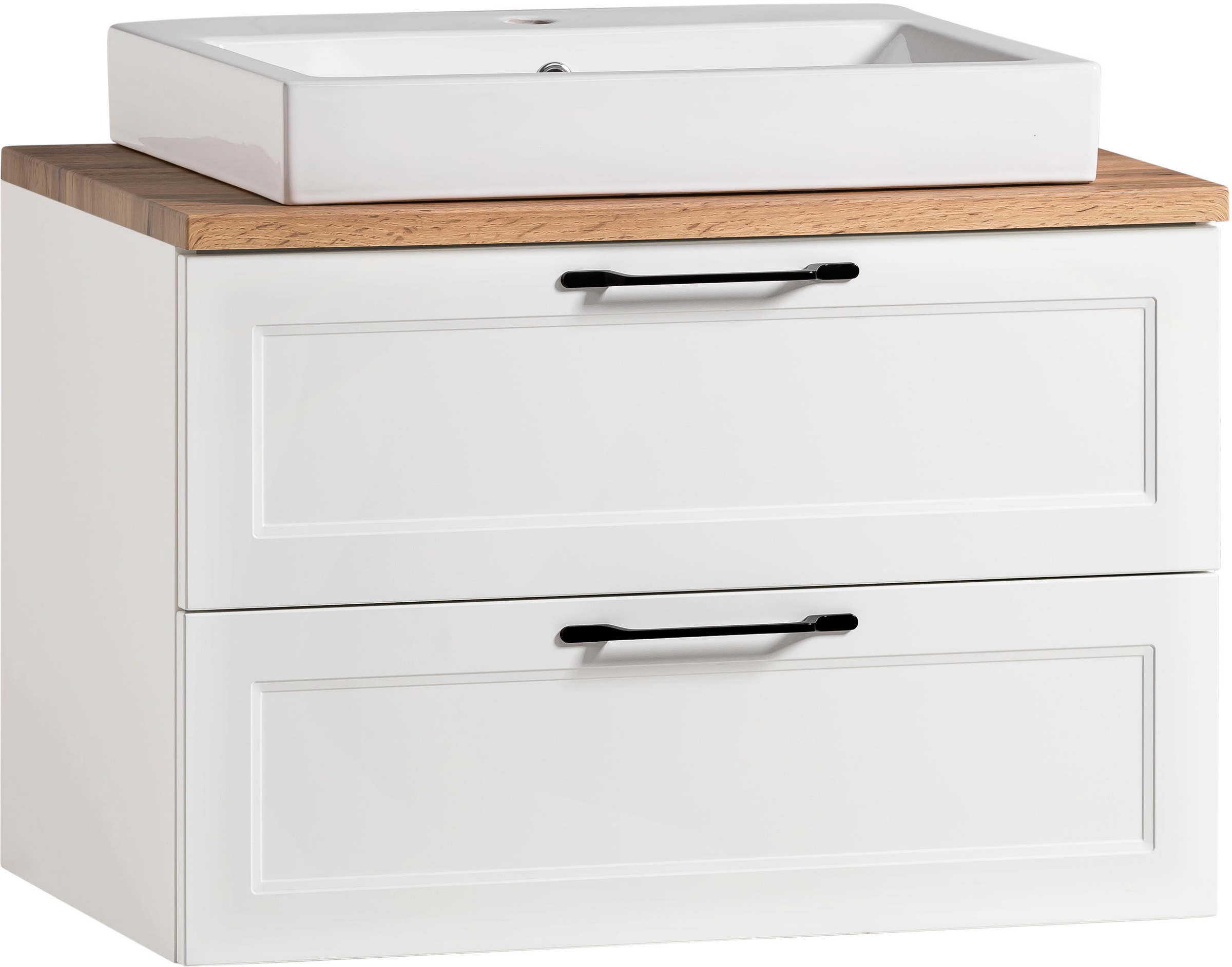 welltime Badmöbel-Set »Lana«, (Komplett-Set, 2 St.), Badezimmer-Set, 2-teilig, inkl. Waschbecken, 80 cm breit