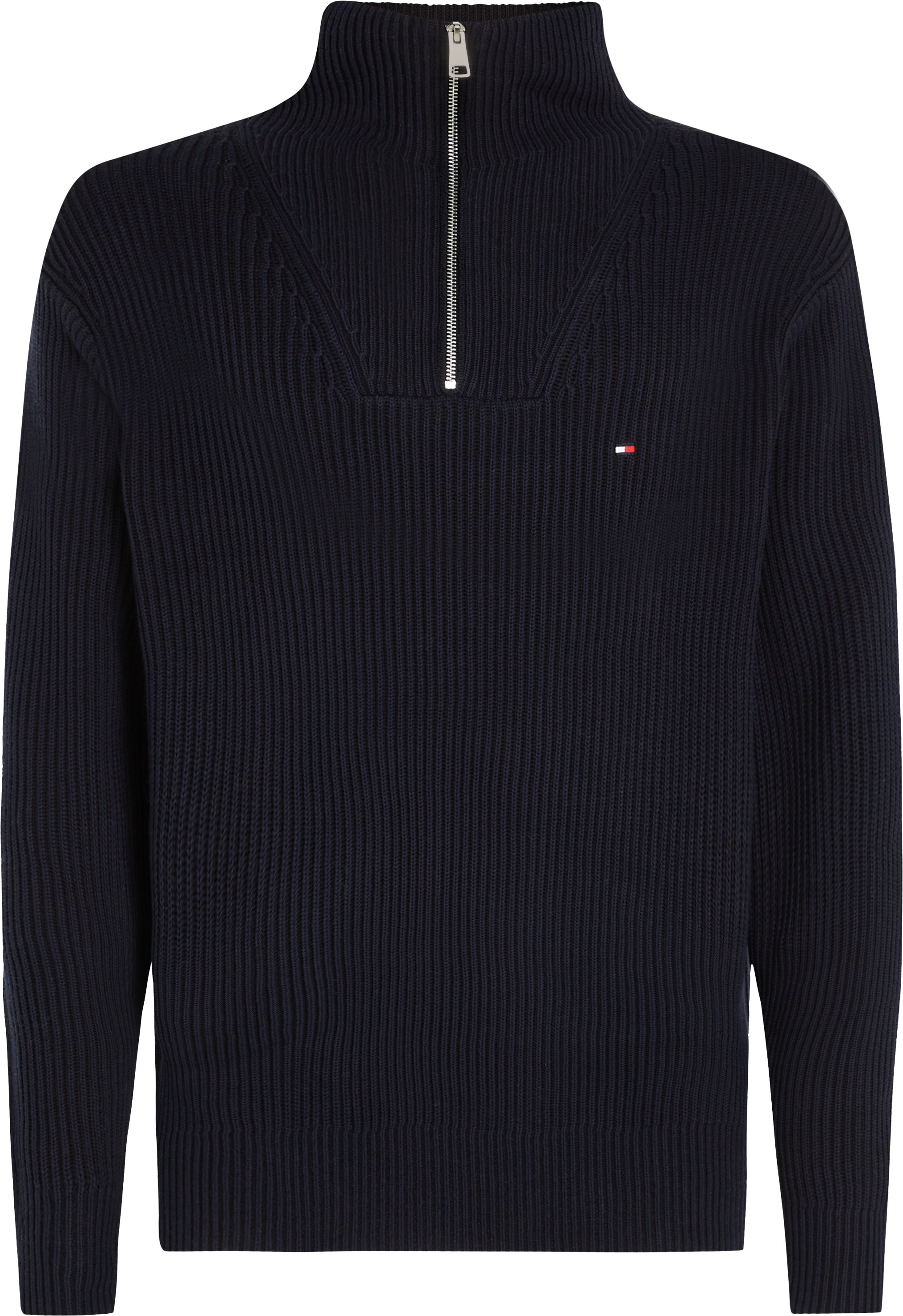 Tommy Hilfiger Troyer »CHUNKY COTTON RIB NAUTICAL ZP MK«
