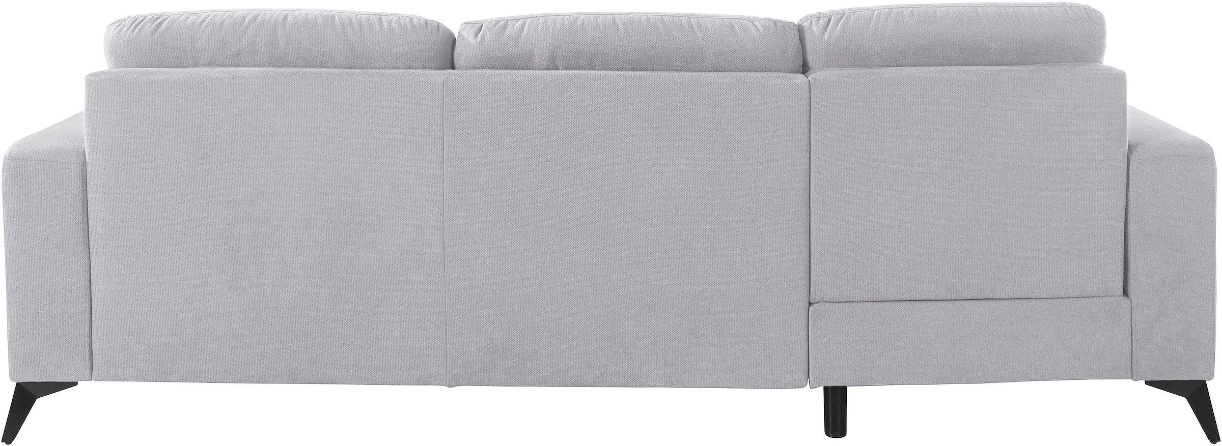 Places of Style Ecksofa »Lolland L-Form«, Wahlweise mit Bettfunktion und Bettkasten, Federkern