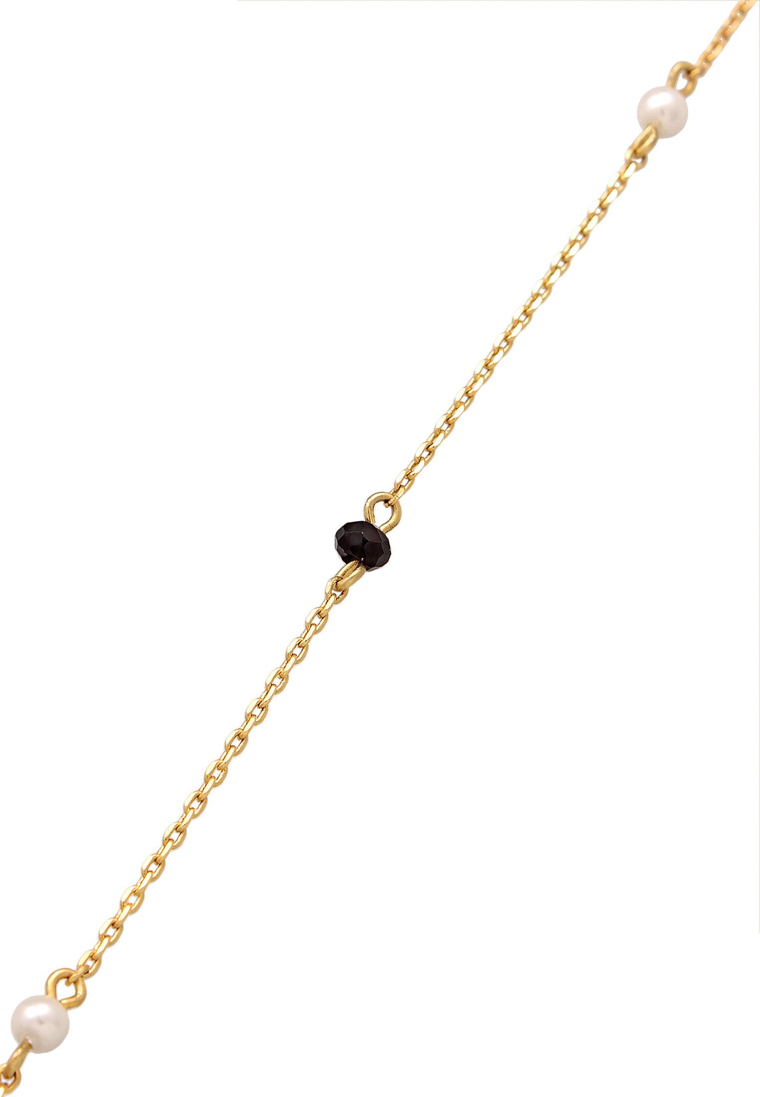 Elli Silberkette »Halskette Kristalle Perlen Zart Elegant Goldfarben«