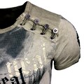 Rusty Neal T-Shirt mit Knopfapplikation