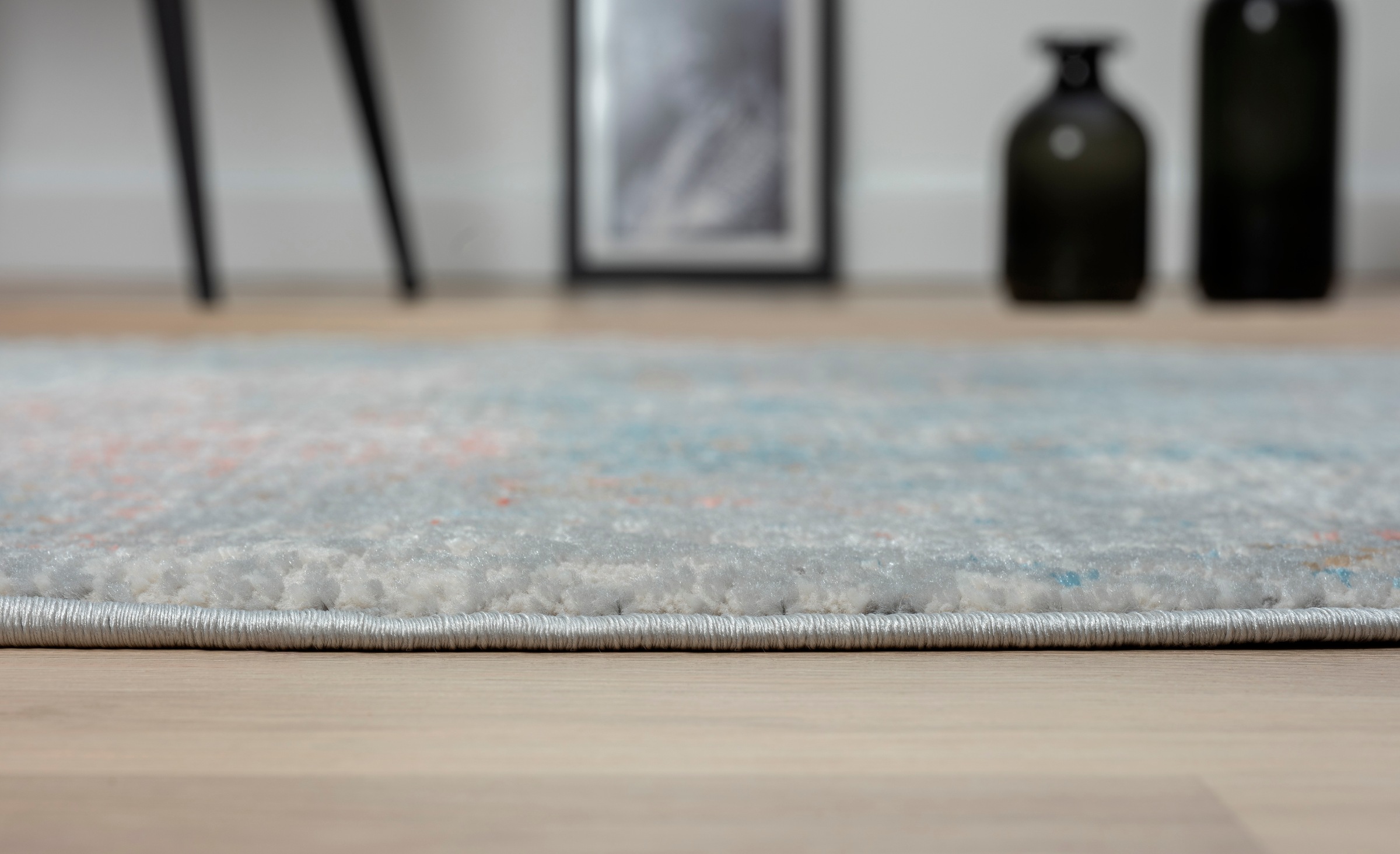 my home Teppich »Jaxyn«, rund, 8 mm Höhe, Kurzflor, modernes Design, pflegeleicht, Wohnzimmer