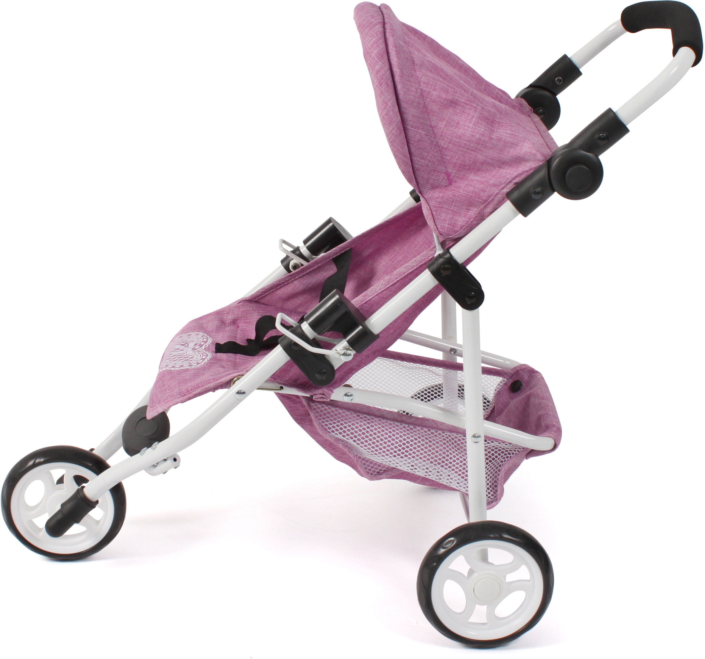CHIC2000 Puppenbuggy »Jogging-Buggy Lola, Jeans Pink«, mit klappbarem Verdeck