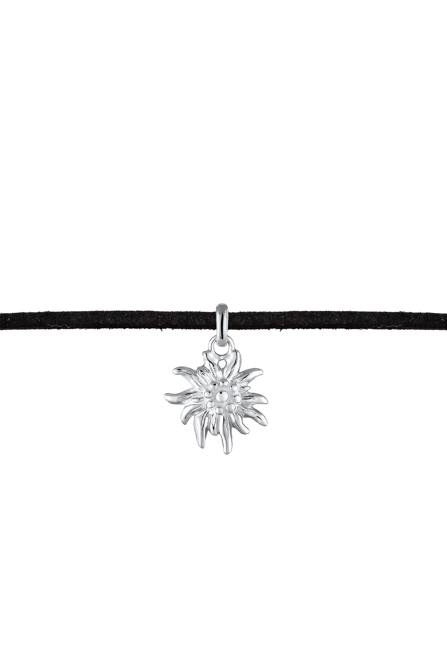 Elli Choker »Halskette Choker mit Anhänger Edelweiss 925 Sterling Silber«