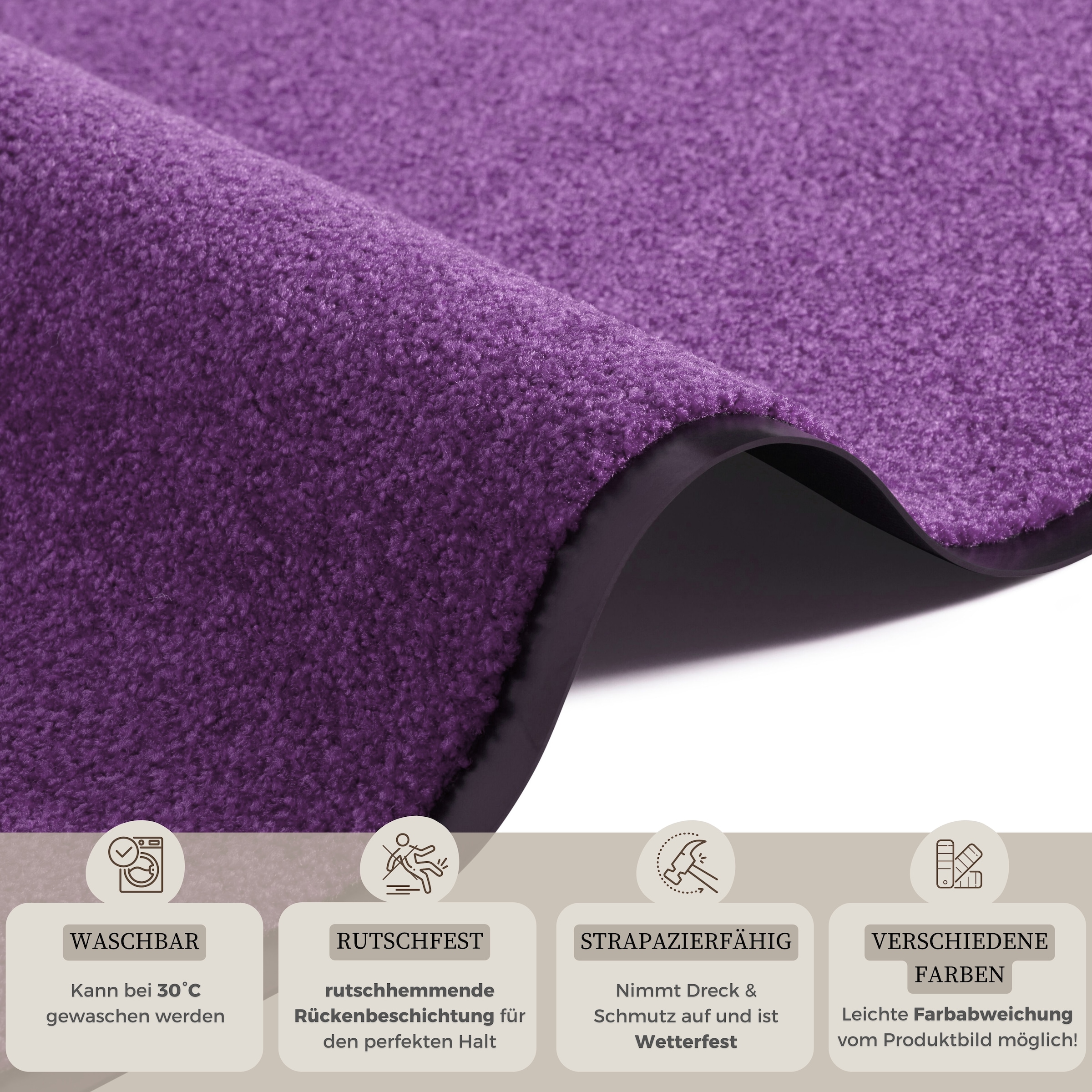 HANSE Home Fußmatte »Wash & Clean«, rechteckig, 7 mm Höhe, Schmutzfangmatte, Türmatte, In- und Outdoor, Teppich, Läufer, waschbar