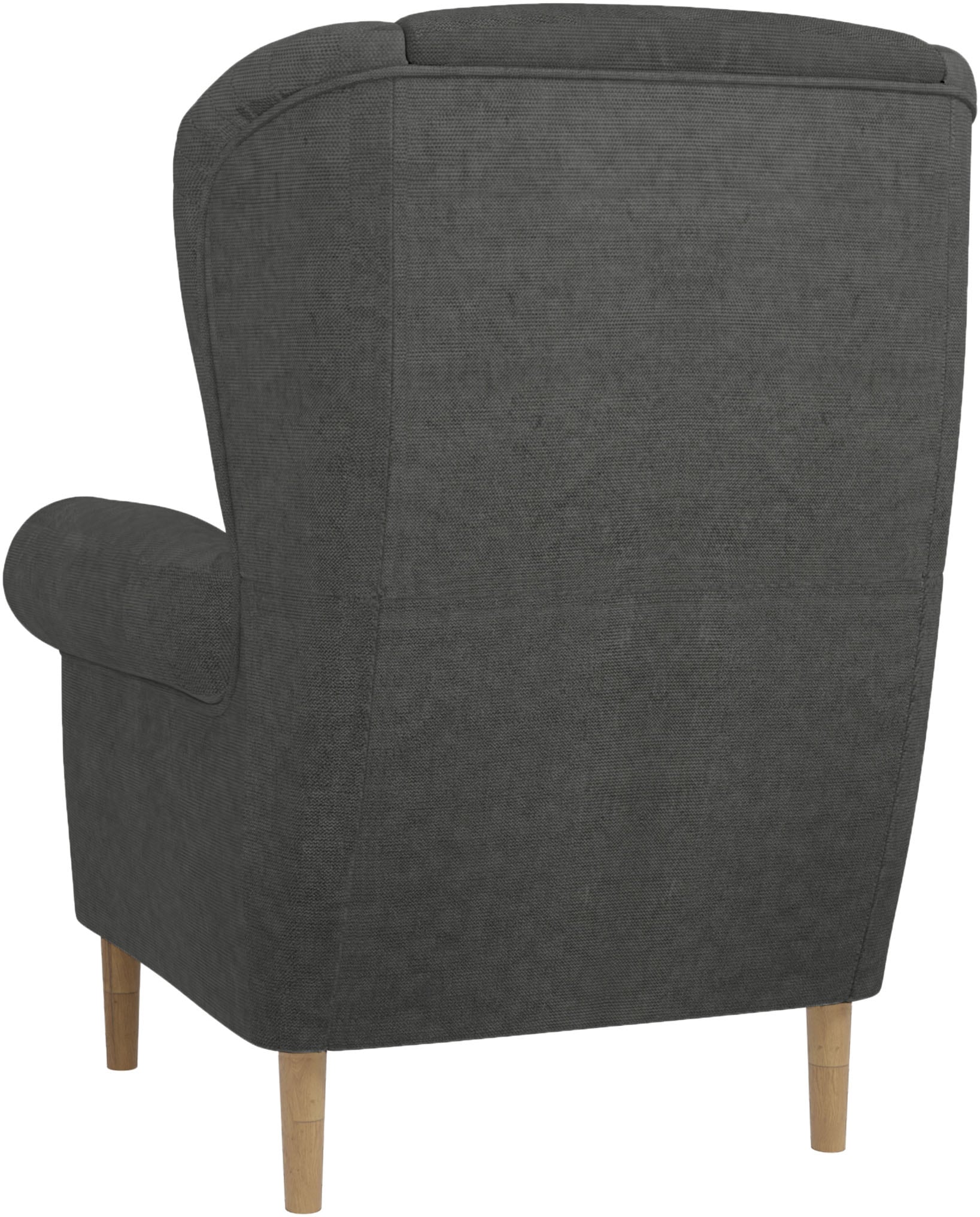 Home affaire Ohrensessel »OSTIANO B/T/H: 80/82/98 cm, Sessel«, Einzelstück, dicke geschwungene Armlehnen, uni und kariert