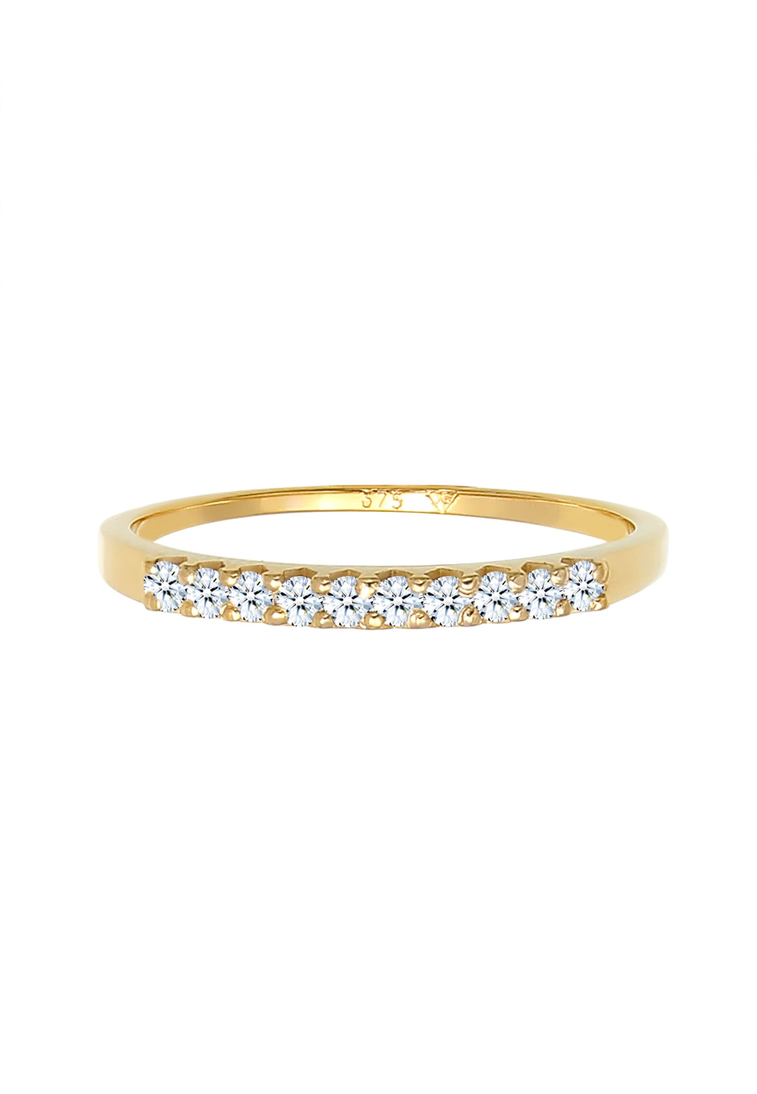 Elli DIAMONDS Diamantring »Ring Microsetting Diamant (0.15 ct.) 375 Gelbgold«
