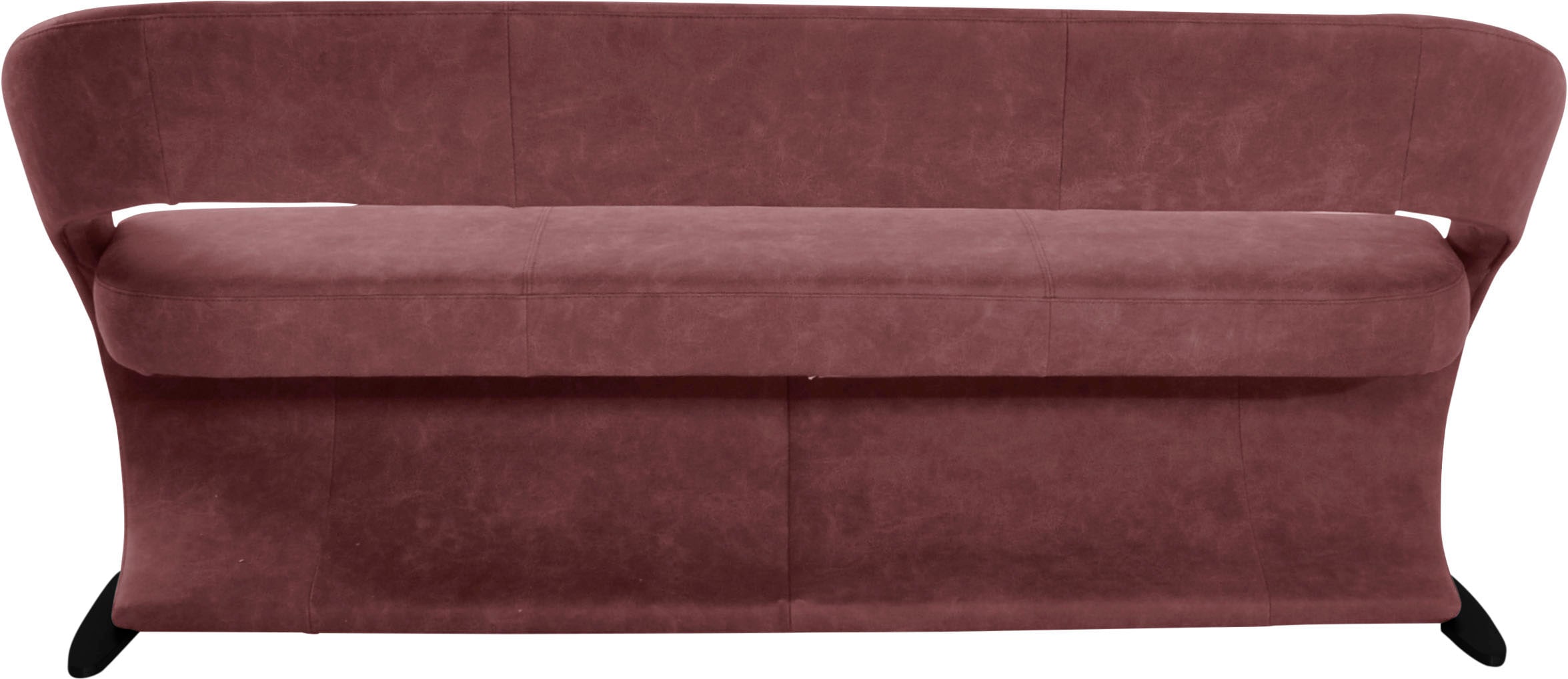 K+W Komfort & Wohnen Polsterbank »Wave« in geschwungener Optik mit Metallkufe in schwarz Struktur