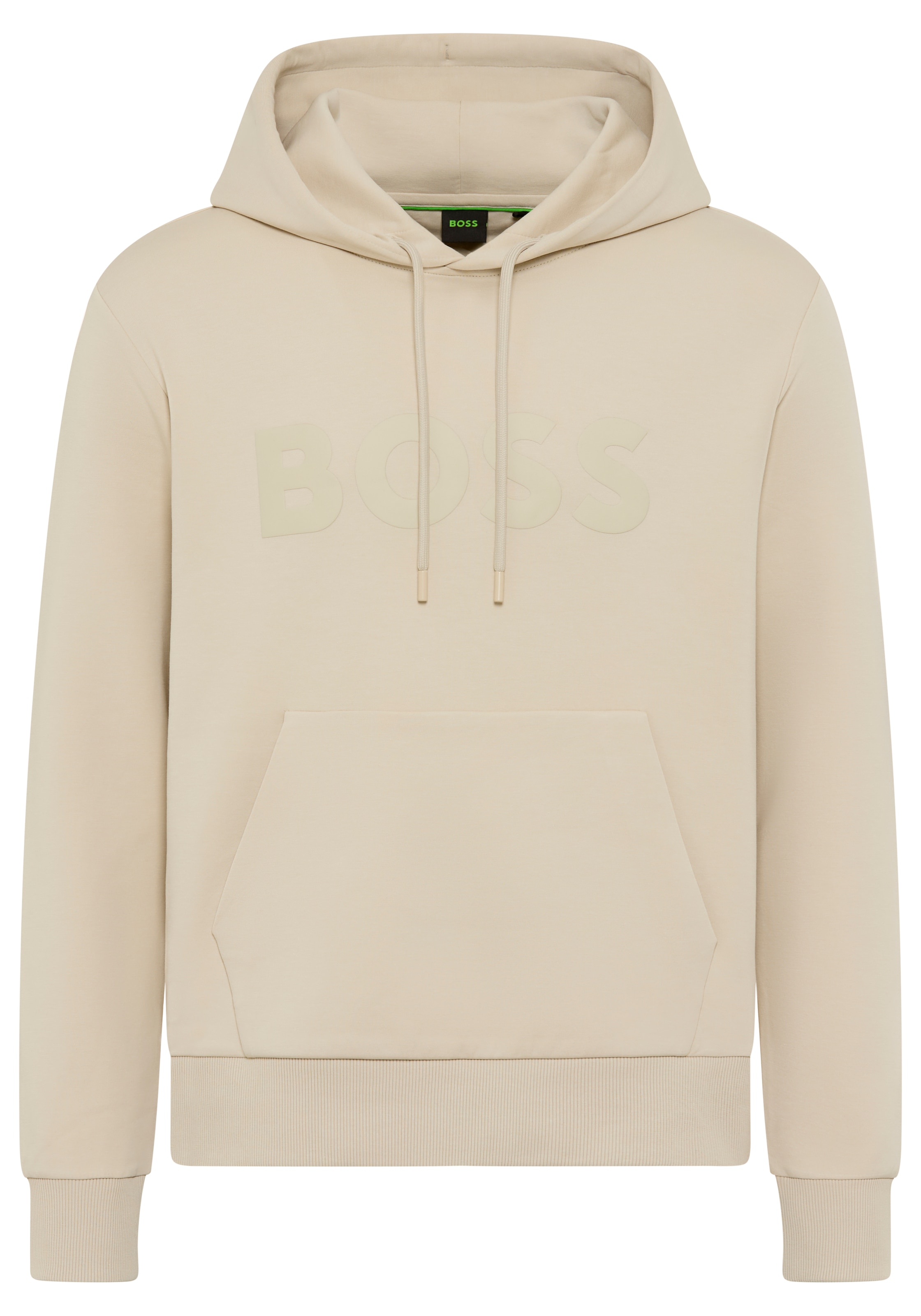 BOSS GREEN Hoodie »Soody«, Regular Fit, Kapuze mit Kordel, Kängurutasche, Logo-Druck
