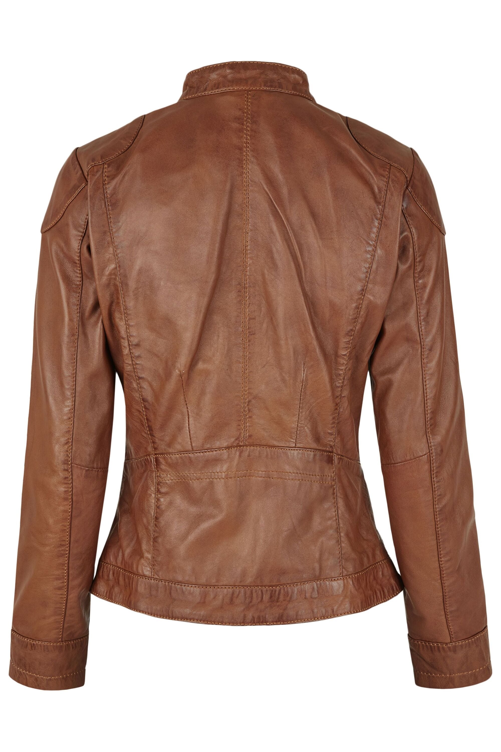 7eleven Lederjacke »SEPERFORMANCE« ohne Kapuze mit Taschen