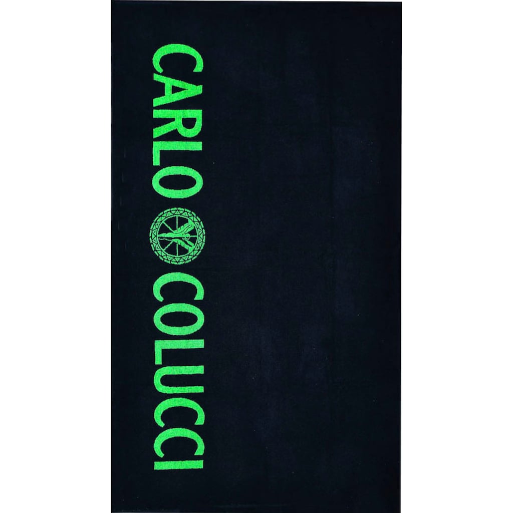 CARLO COLUCCI Strandtuch »Tomaso«, (1 St.), mit auffälligem Carlo Colucci Logo und Schriftzug in neongrün