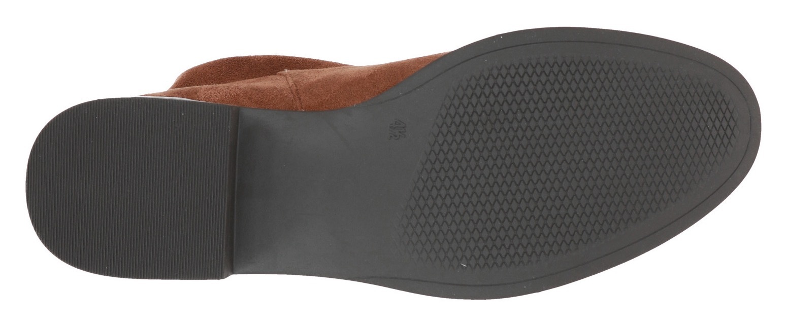Caprice Schlupfstiefel, Blockabsatz, Langschaftstiefel in klassischer Linie, XS Schaft