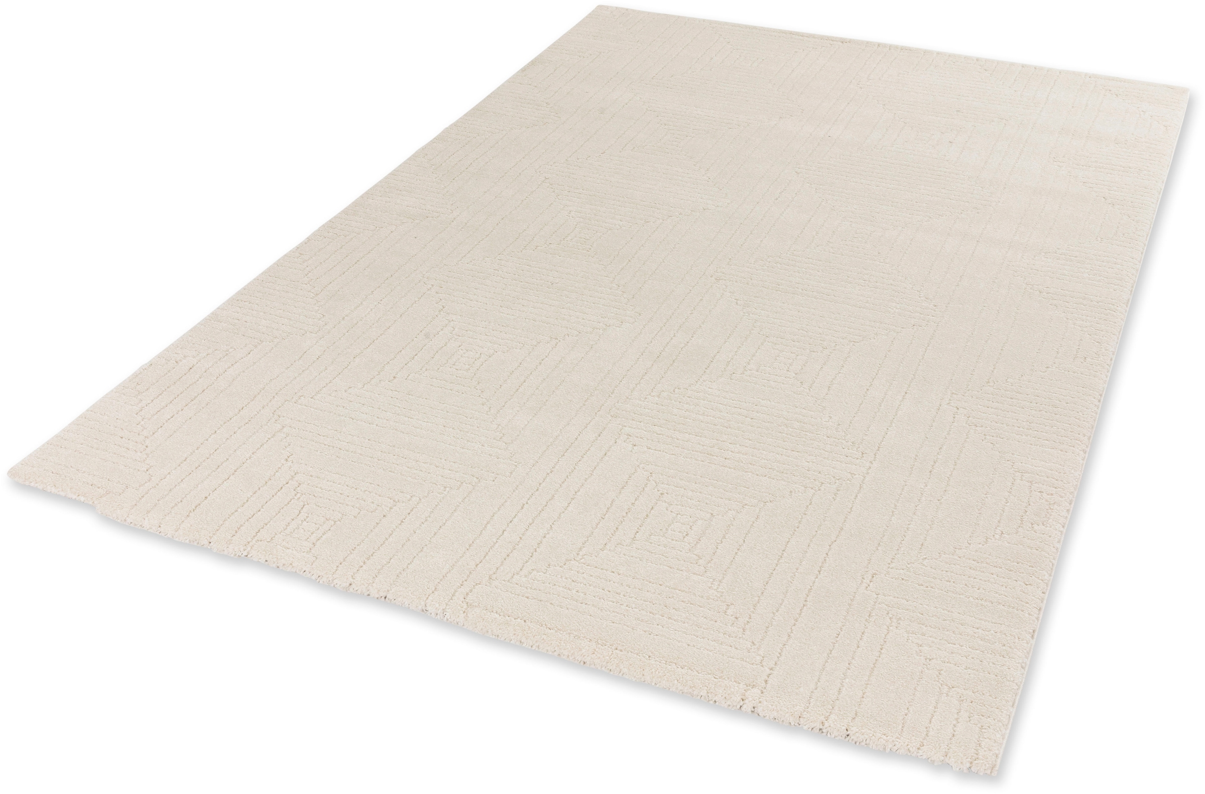 Teppich »Pure 6317-243«, rechteckig, Kurzflor, Hoch Tief Struktur, Wohnzimmer, Schöner...